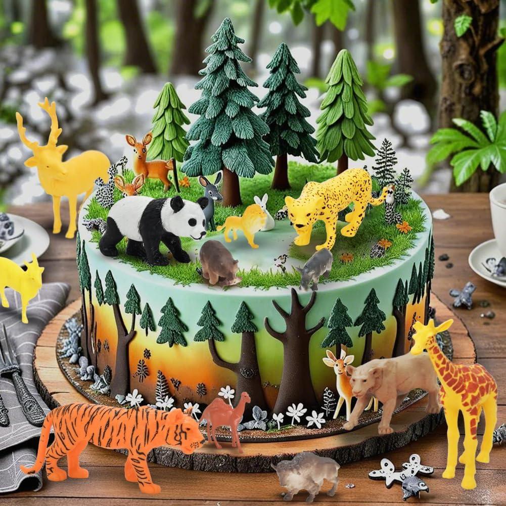 Set 24 Figuras de Animales Safari Jumbo Kimicare 25x19cm