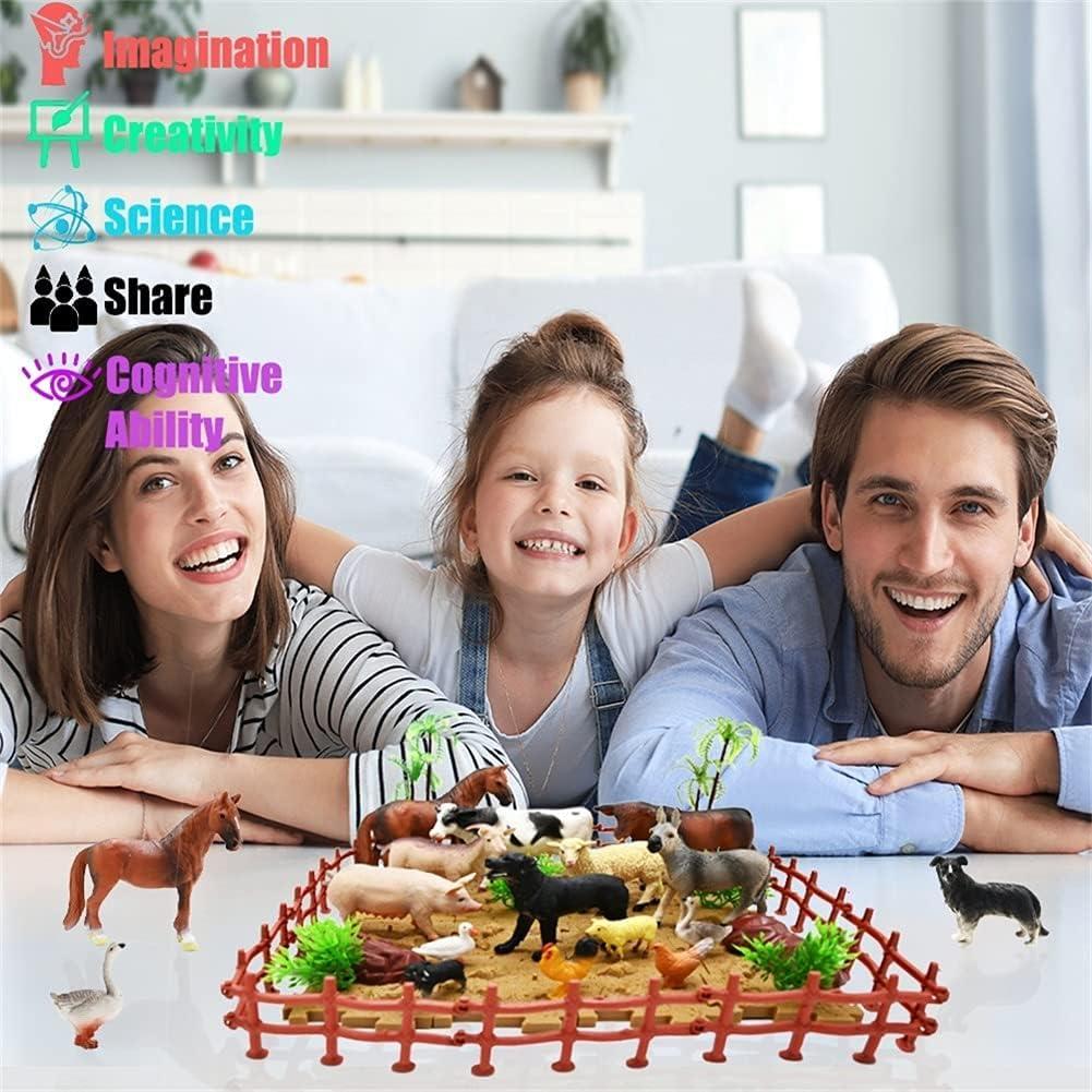 Figuritas de Animales de Granja BOLZRA 53 PCS Juguete Educativo