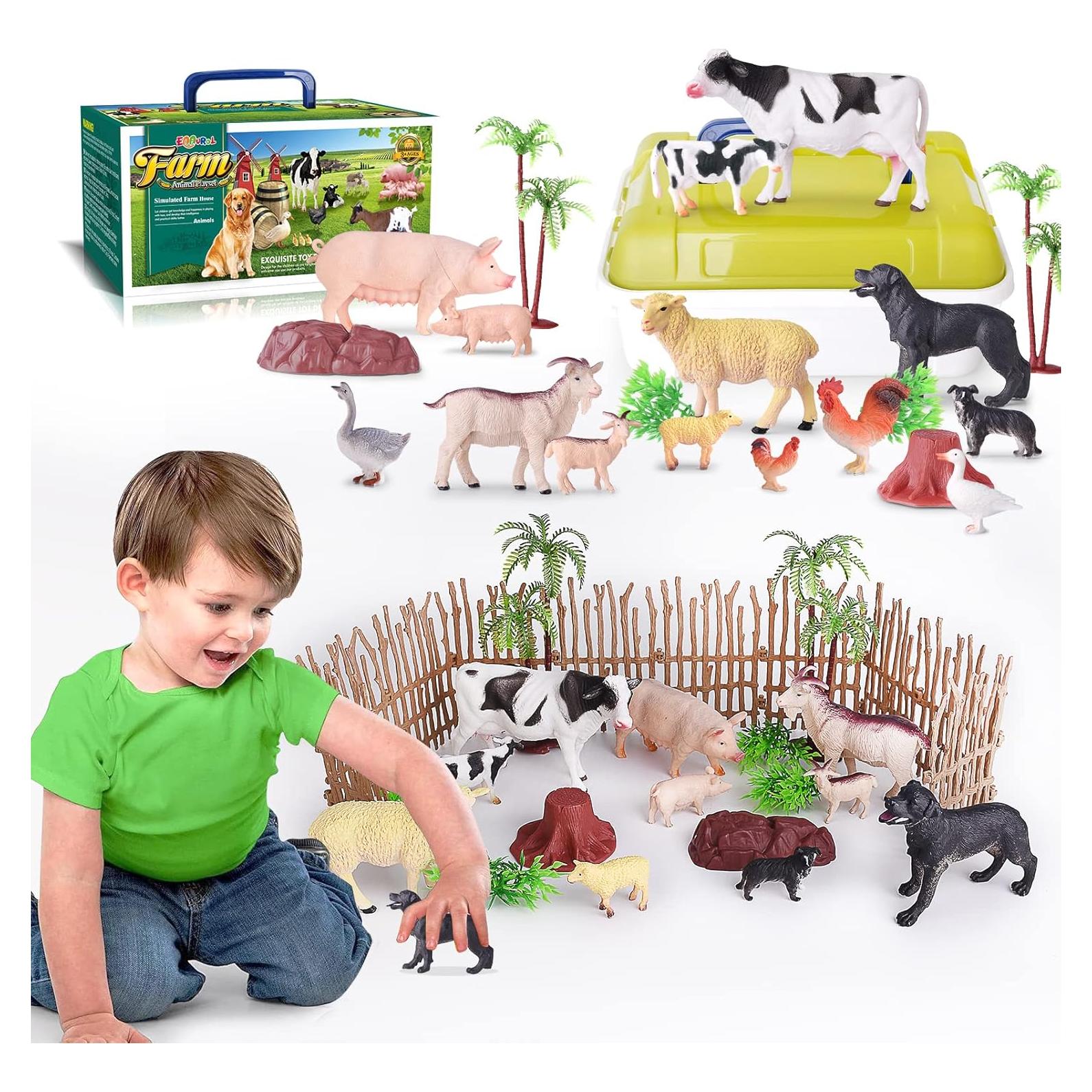 Set de 35 Juguetes de Animales de Granja EnAuRoL