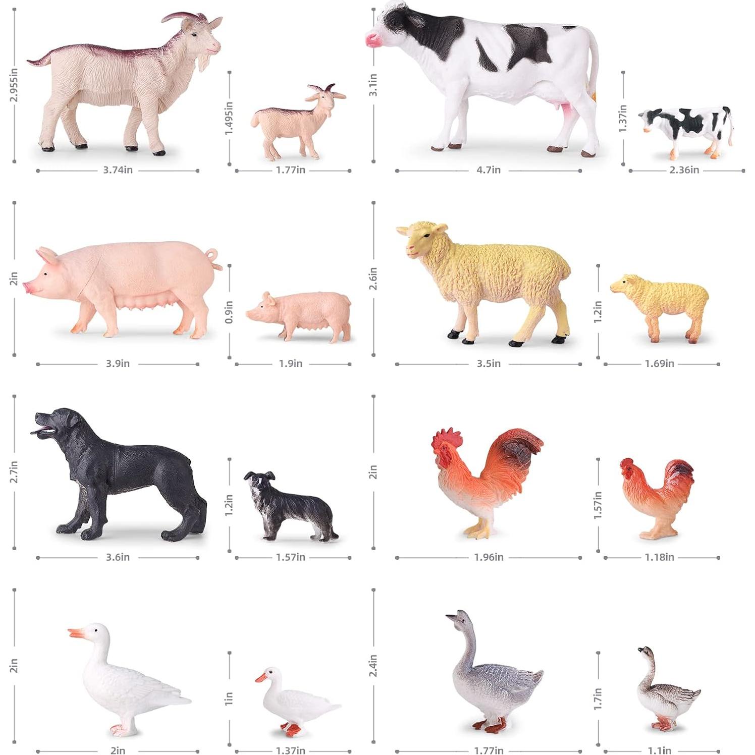 Set de 35 Juguetes de Animales de Granja EnAuRoL