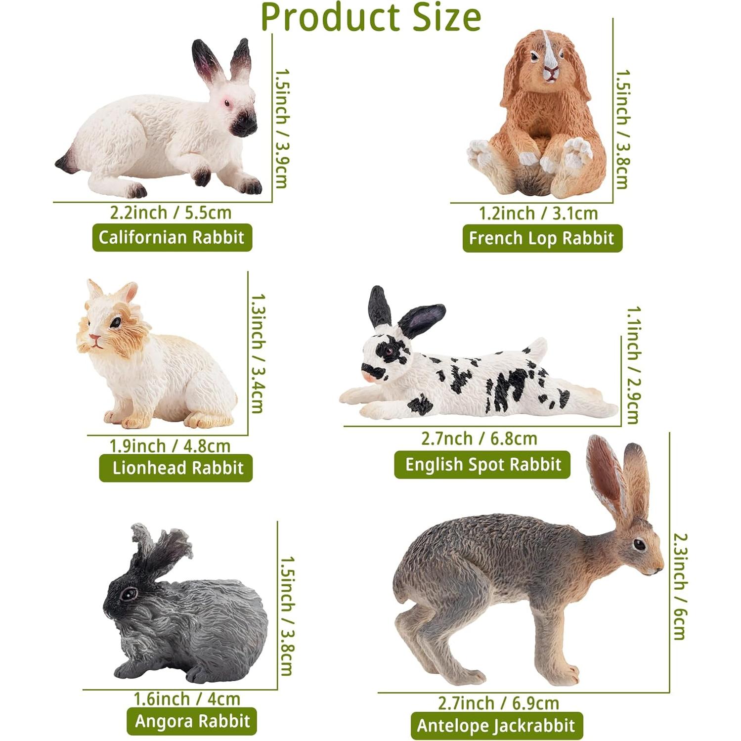 Conjunto 12 Figuras de Conejos de Pascua TOYMANY - Juguetes Educativos