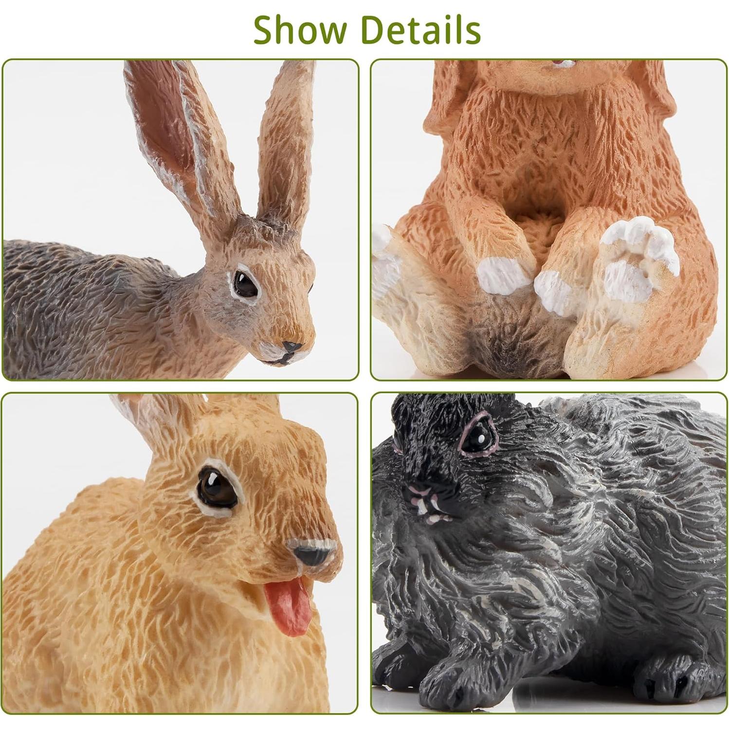 Conjunto 12 Figuras de Conejos de Pascua TOYMANY - Juguetes Educativos