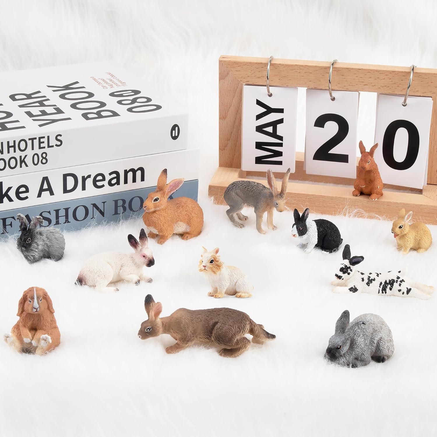 Conjunto 12 Figuras de Conejos de Pascua TOYMANY - Juguetes Educativos