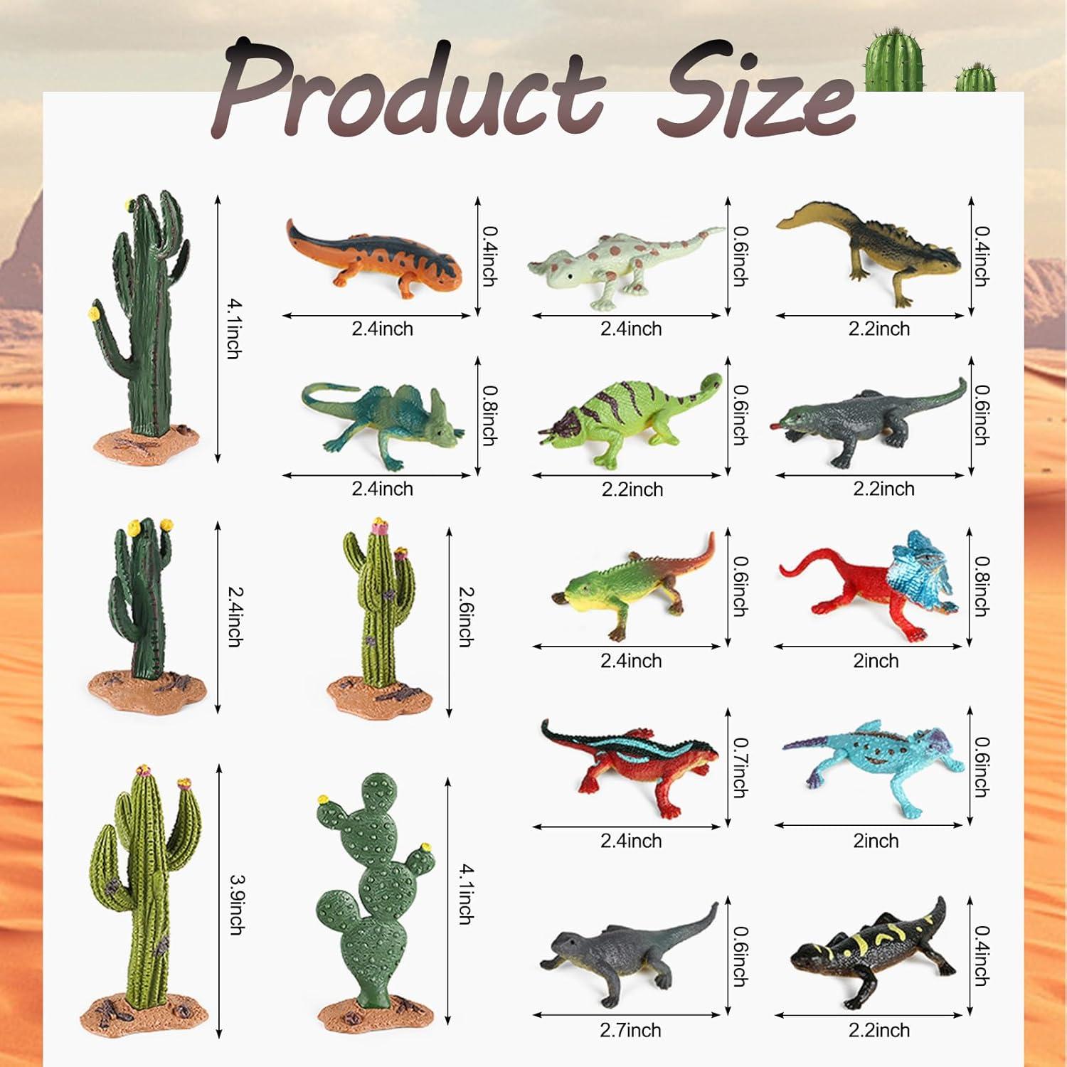 Figuritas de Animales del Desierto EOIVSH 17pcs Juguetes