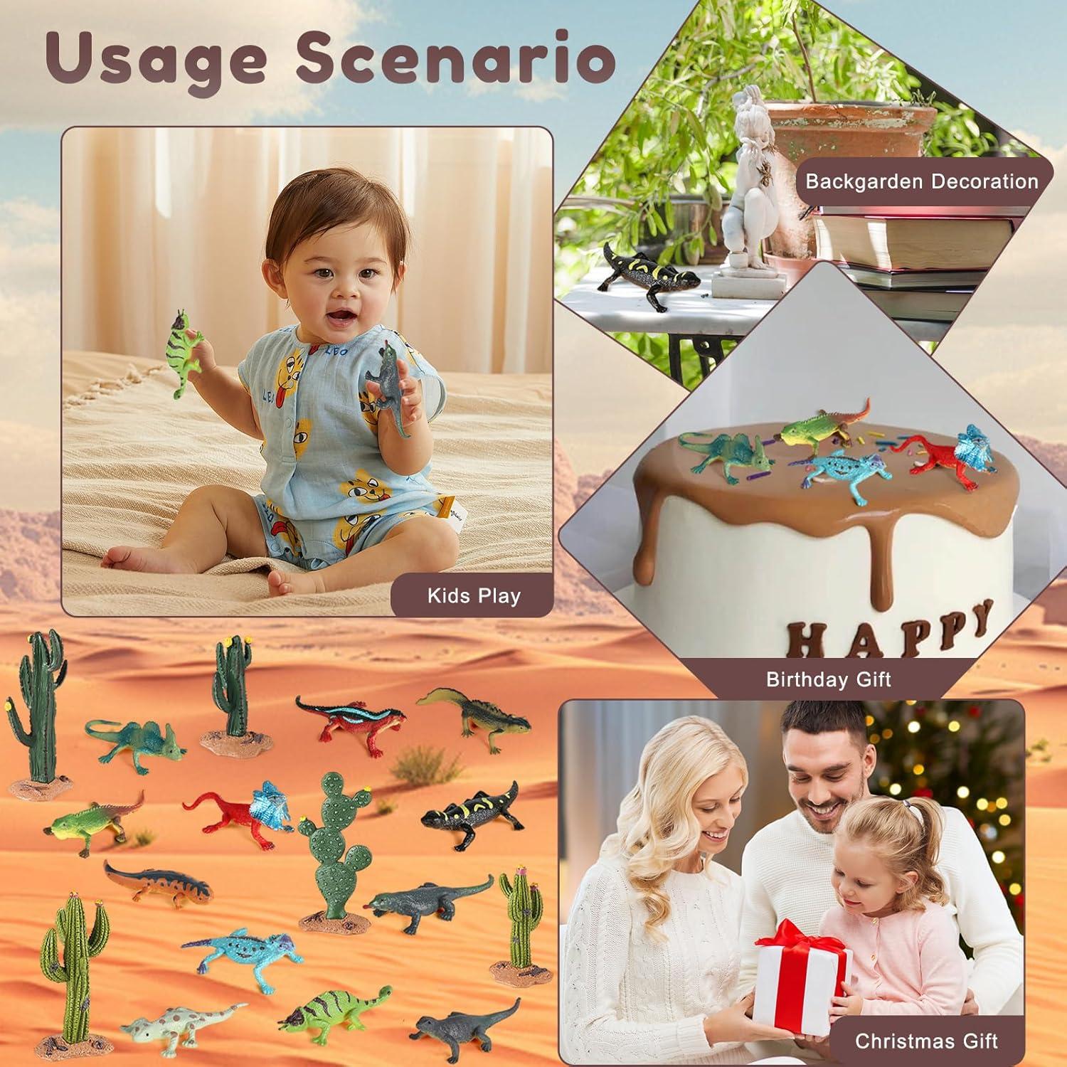 Figuritas de Animales del Desierto EOIVSH 17pcs Juguetes