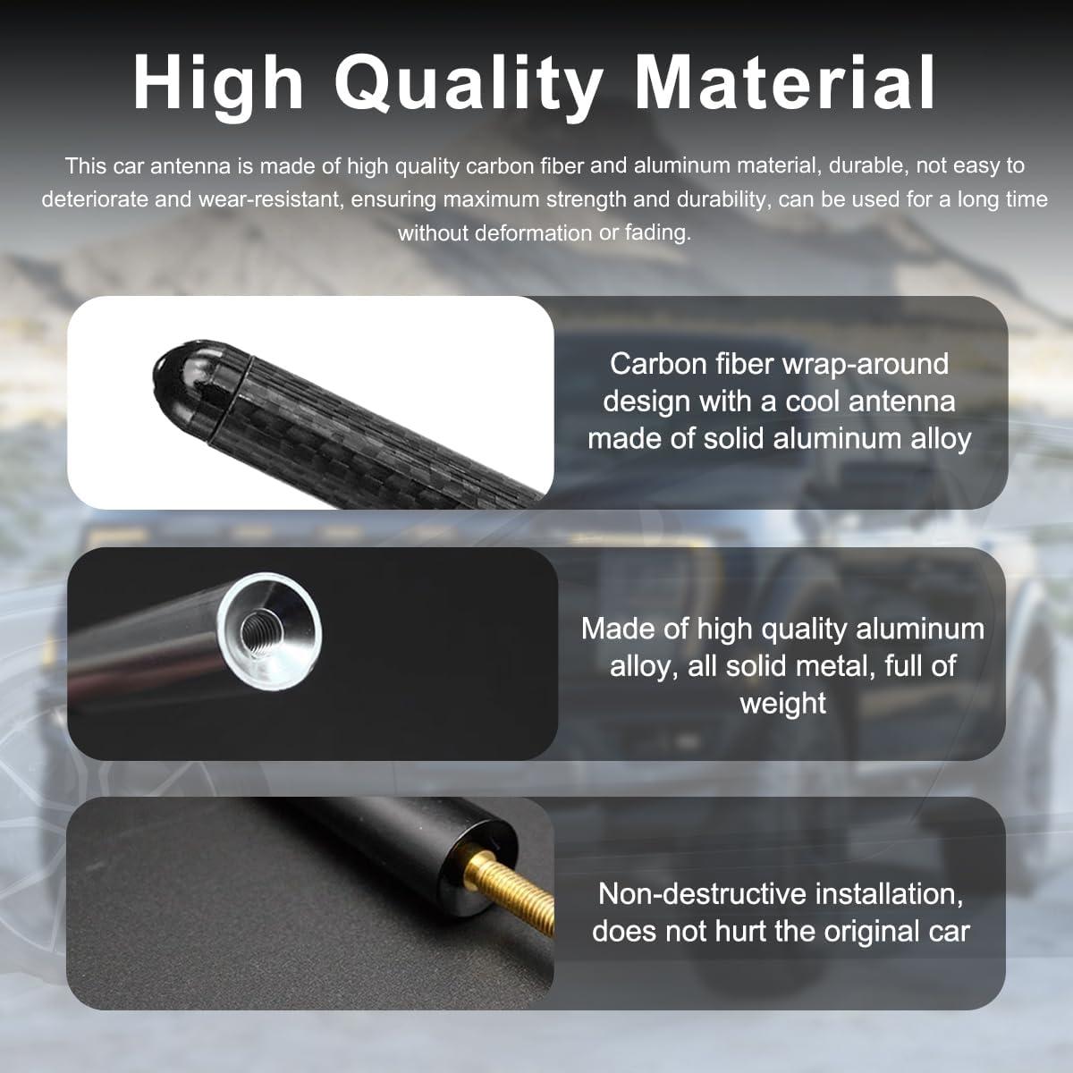 Antena Corta Wevdn para Coche 3.63 cm Negro Universal