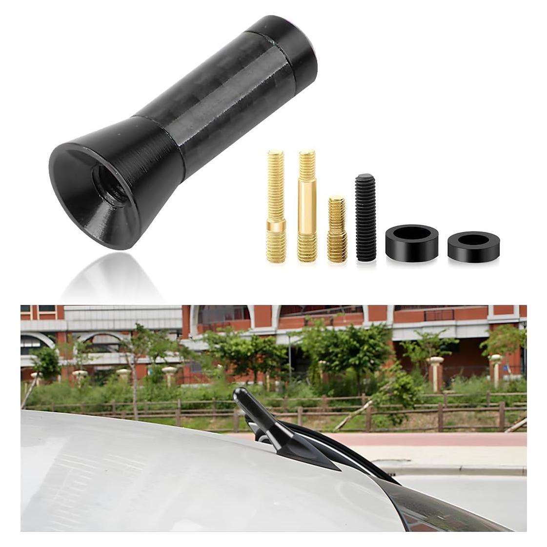 Antena Corta Wevdn para Coche 3.63 cm Negro Universal