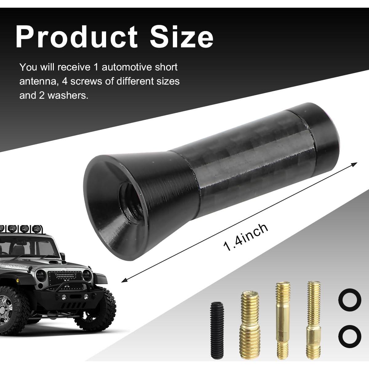 Antena Corta Wevdn para Coche 3.63 cm Negro Universal