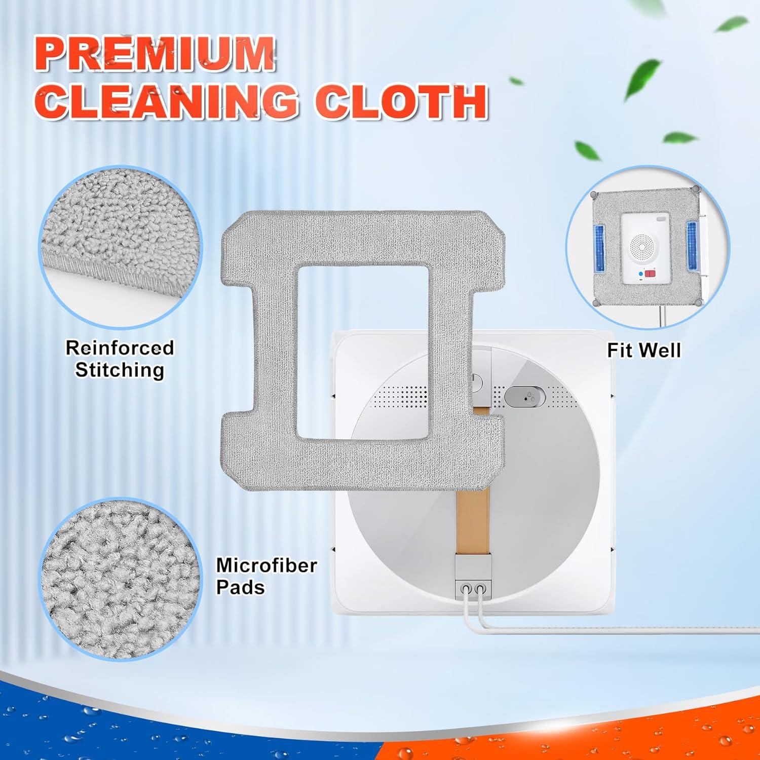 Paquete de 12 Trapos de Limpieza DR DAPPER para Ecovacs Winbot