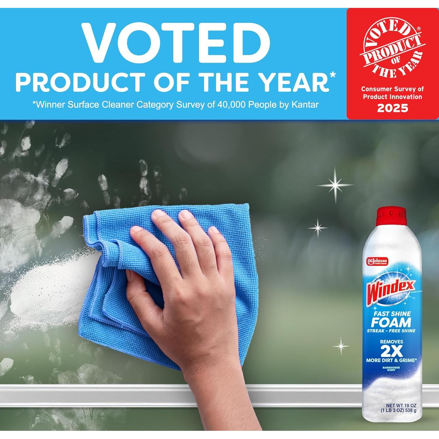 Limpiador de Vidrios Windex Fast Shine Foam 0.56 L Sin Goteo