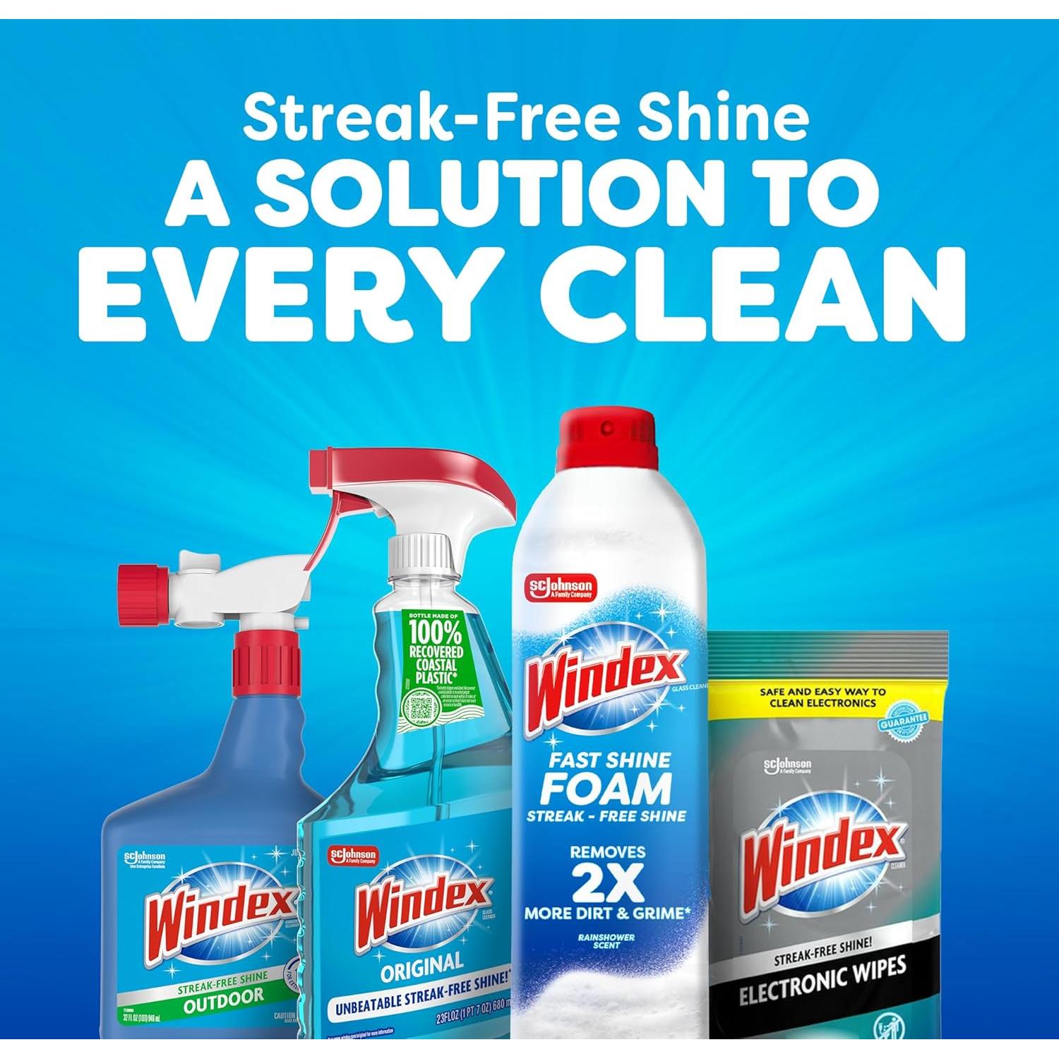 Limpiador de Vidrios Windex Fast Shine Foam 0.56 L Sin Goteo