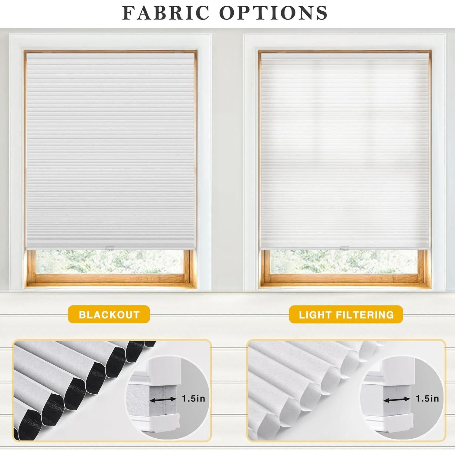 Cortinas Celulares Sin Cuerda LazBlinds 48x91 cm Opacas Negro