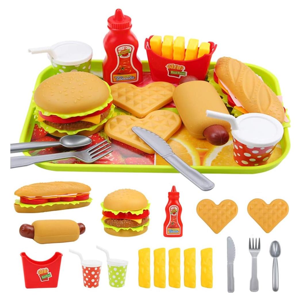 Set de Comida Rápida de Juguete ELitao - 18 Piezas