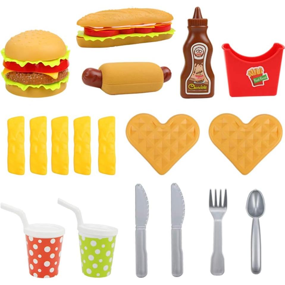Set de Comida Rápida de Juguete ELitao - 18 Piezas