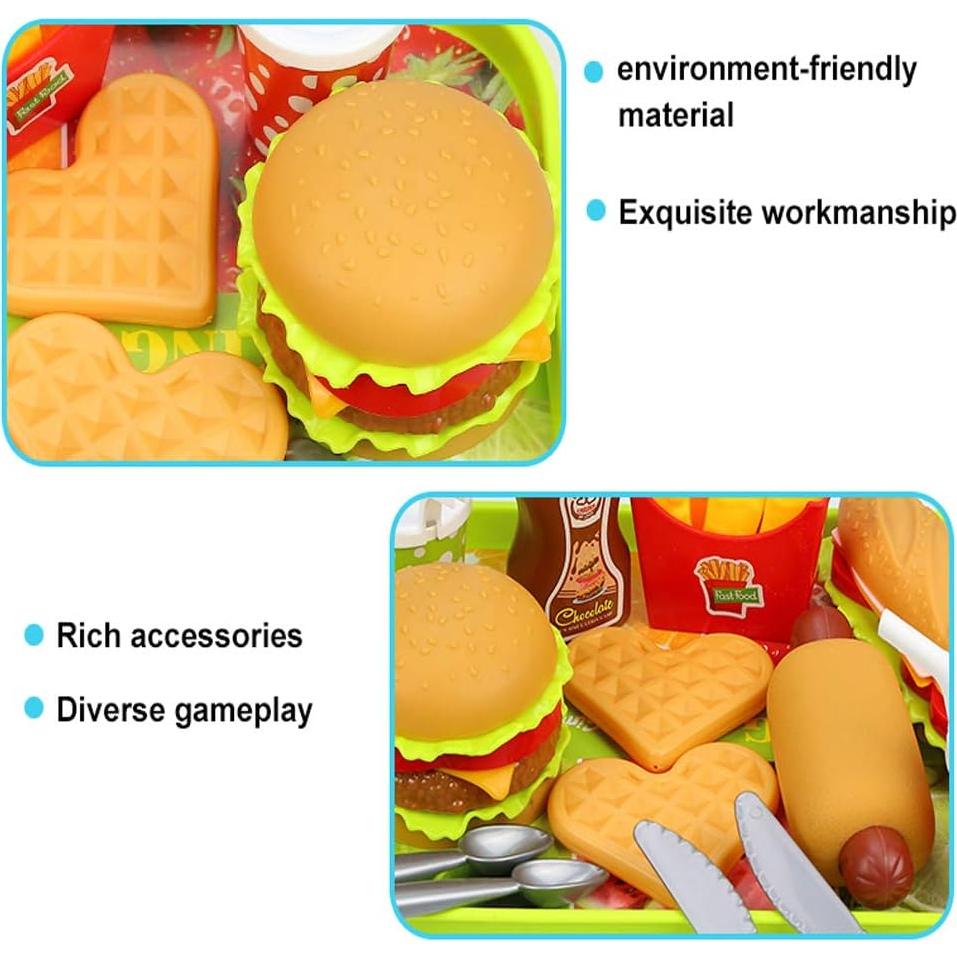 Set de Comida Rápida de Juguete ELitao - 18 Piezas