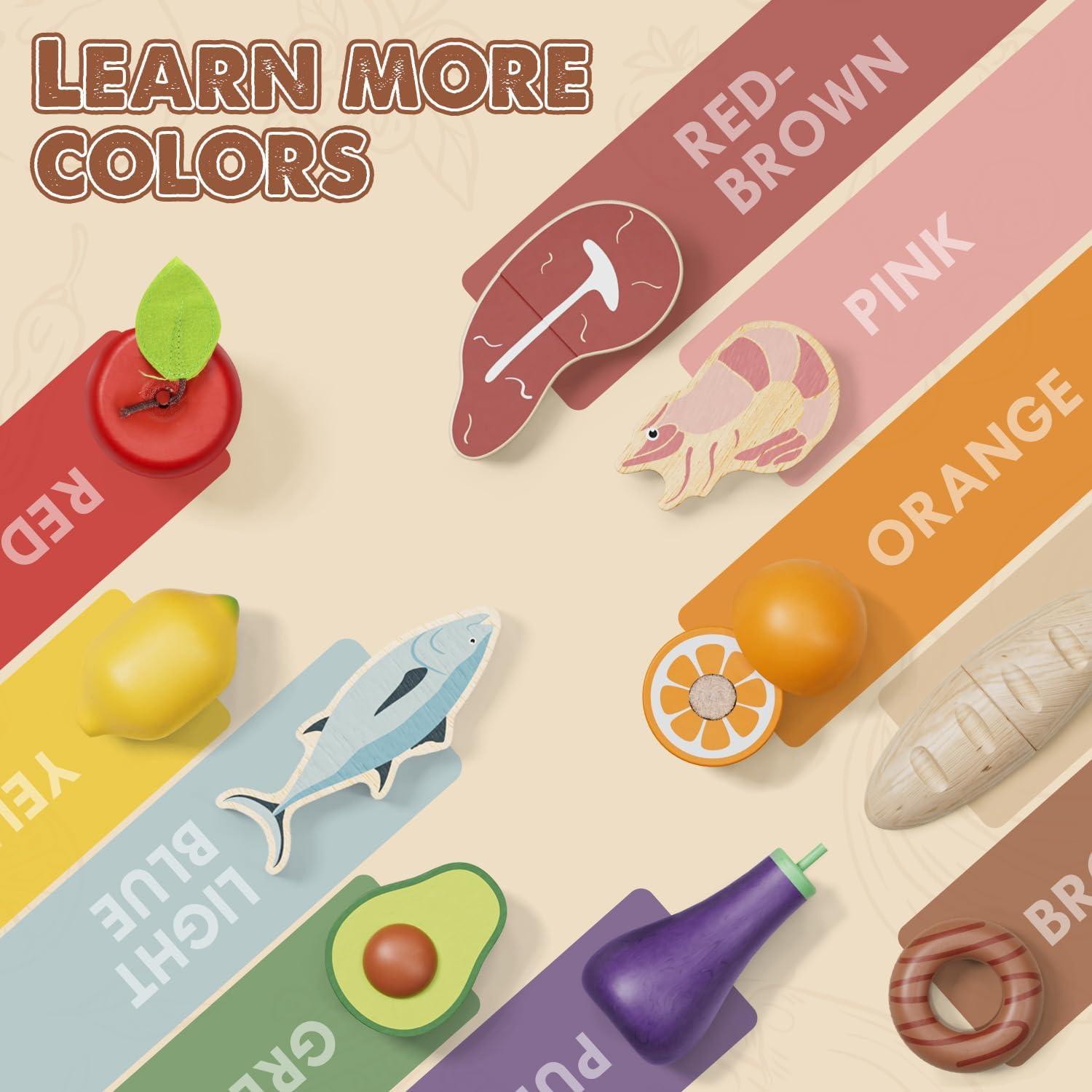 Juego de Comida de Madera Lehoo Castle para Niños 3-5 Años