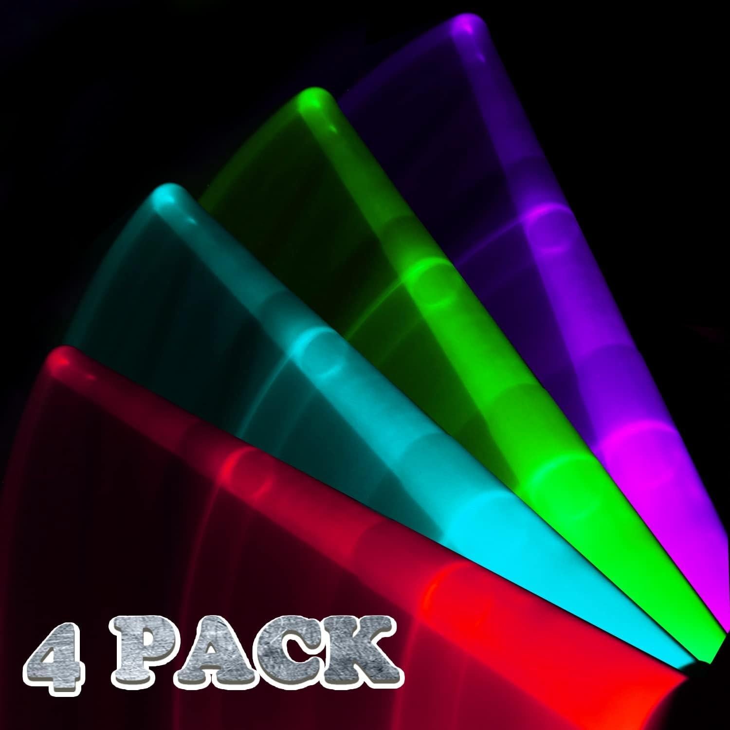 Paquete de 4 Sables LED Iluminados LESUTER, 4 Colores, Expandibles