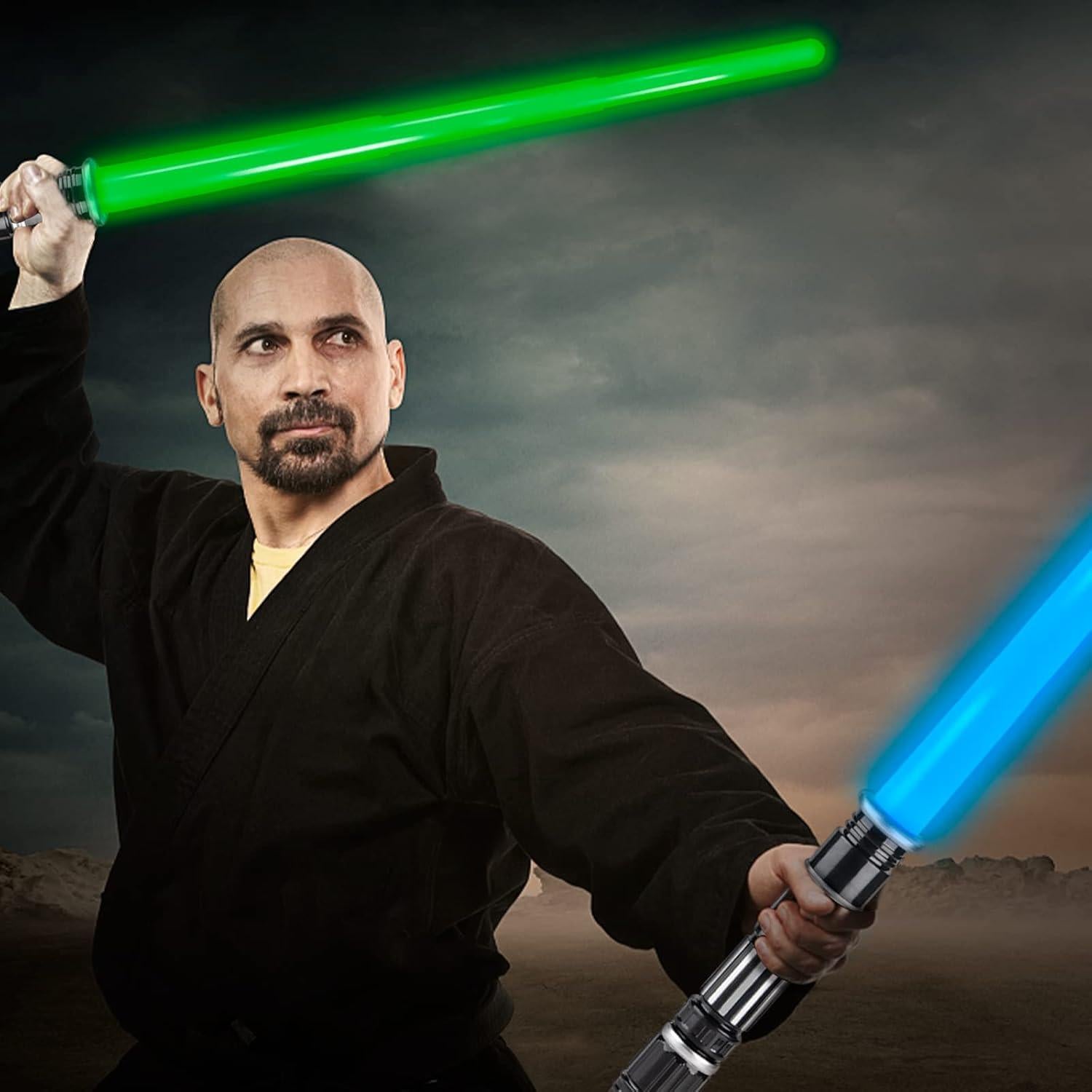 Paquete de 4 Sables LED Iluminados LESUTER, 4 Colores, Expandibles