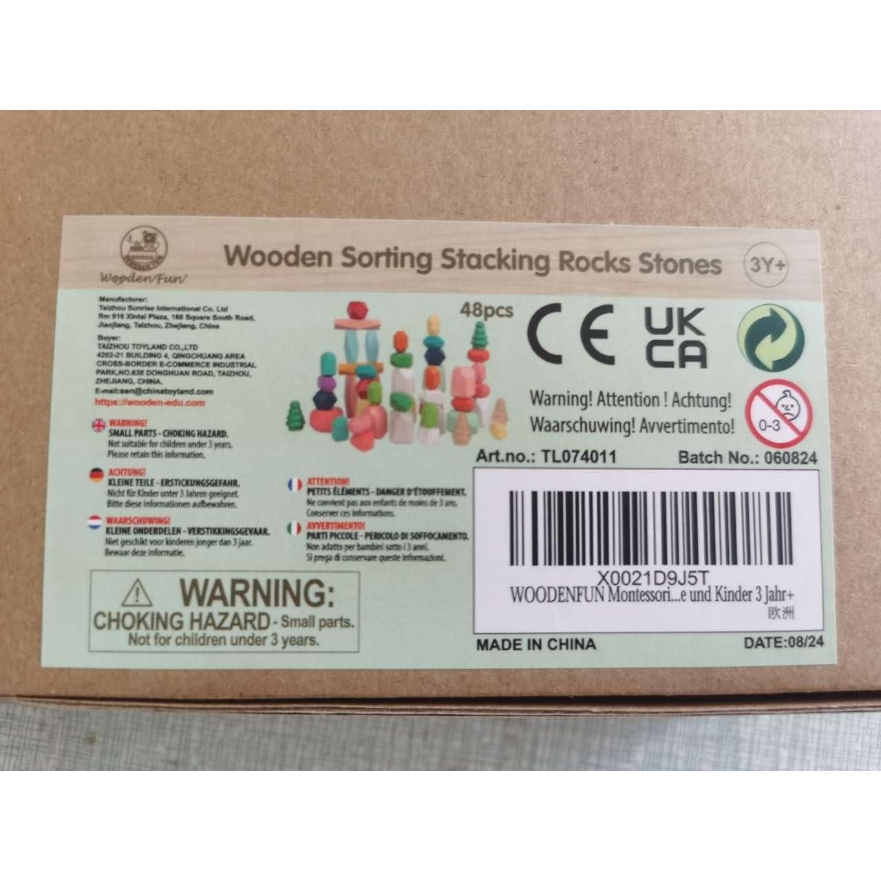 Juego de Bloques de Madera 48 PCS Montessori WOODENFUN