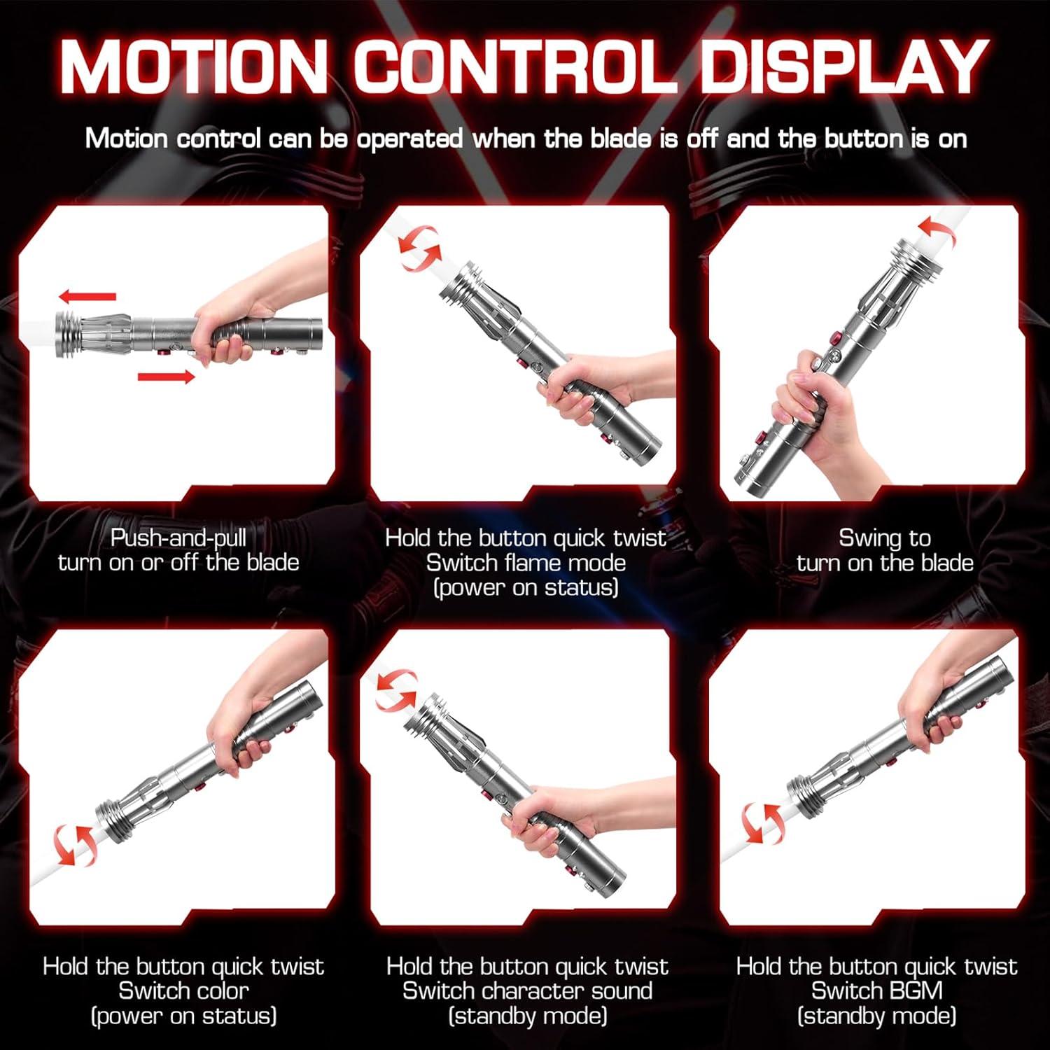 Sable de Luz Kolulere Doble Hoja 12 Colores RGB 2 en 1