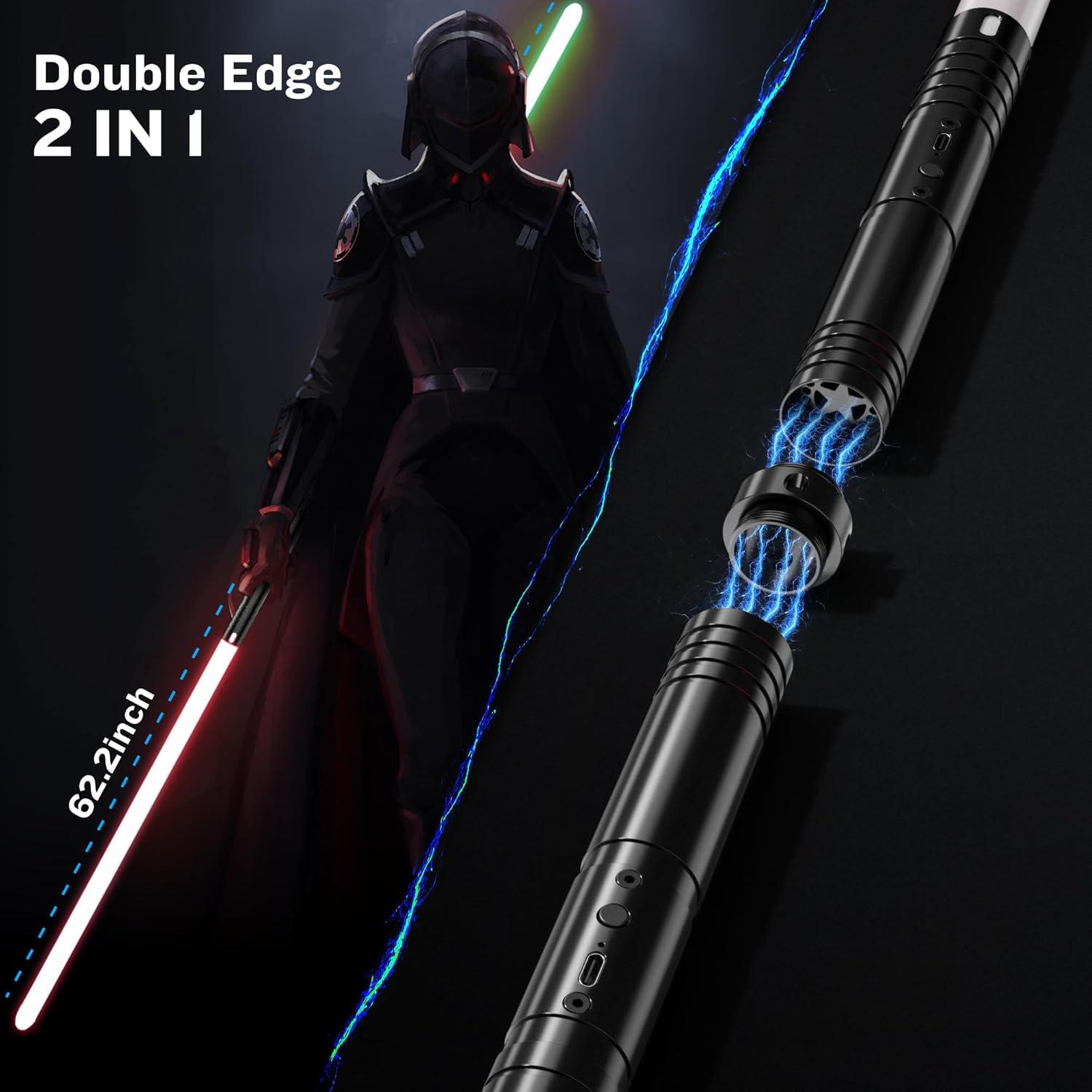 Paquete de 2 Sables de Luz LCMAOKE 15 Colores 4 Modos