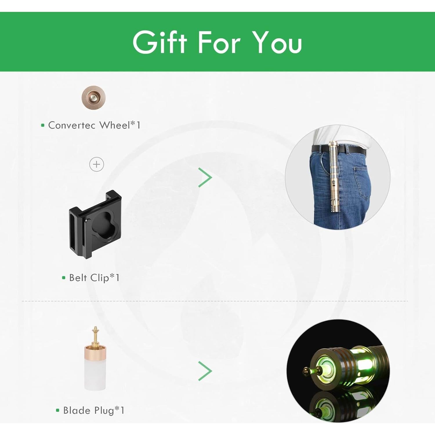 Sable de Luz CUSTOM SABER 116 cm Oro con Control de Movimiento