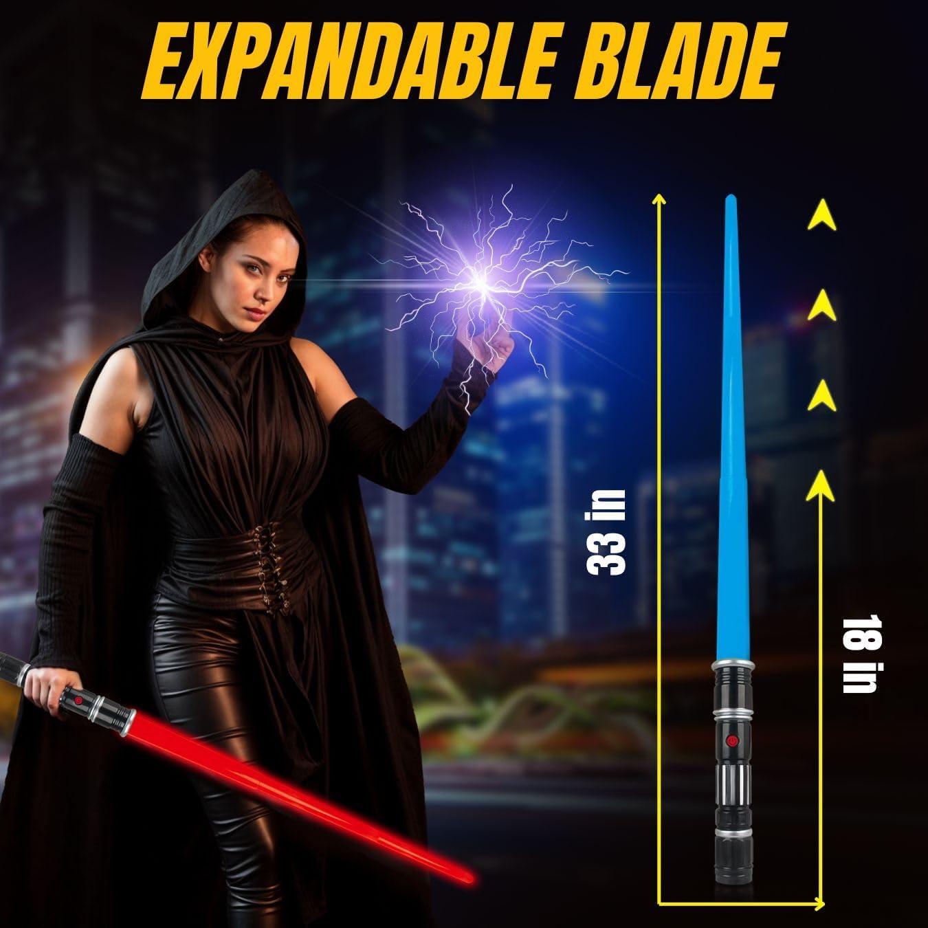 Juego de 12 Sables LED Liberty Imports - Espadas Retráctiles con Sonido