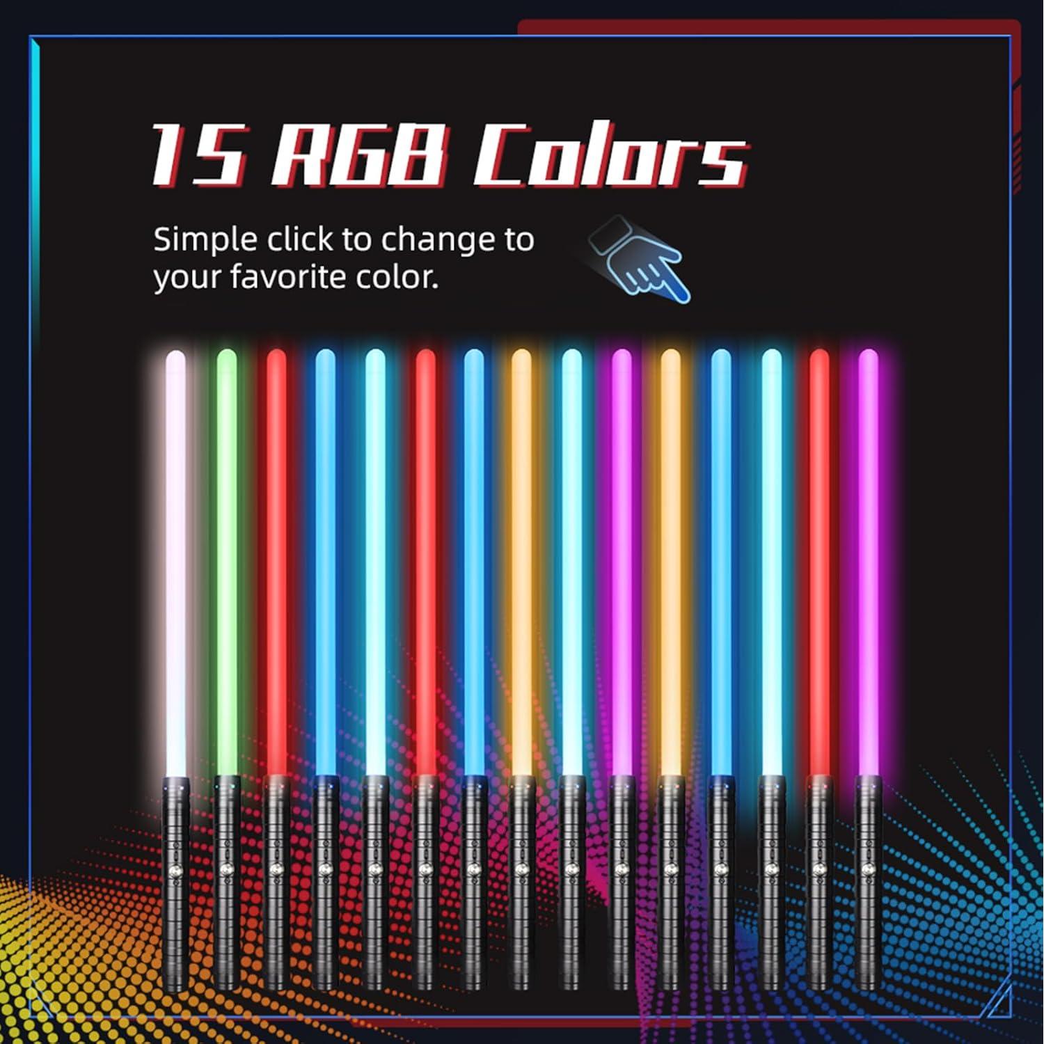 Sable de Luz 2 en 1 Zlangsport 15 Colores RGB con Sonido