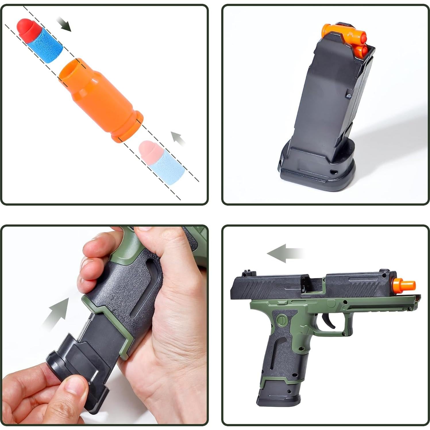 Lanzador de Balas Blandas Yewdrum con 40 Proyectiles y 16 Carcasas