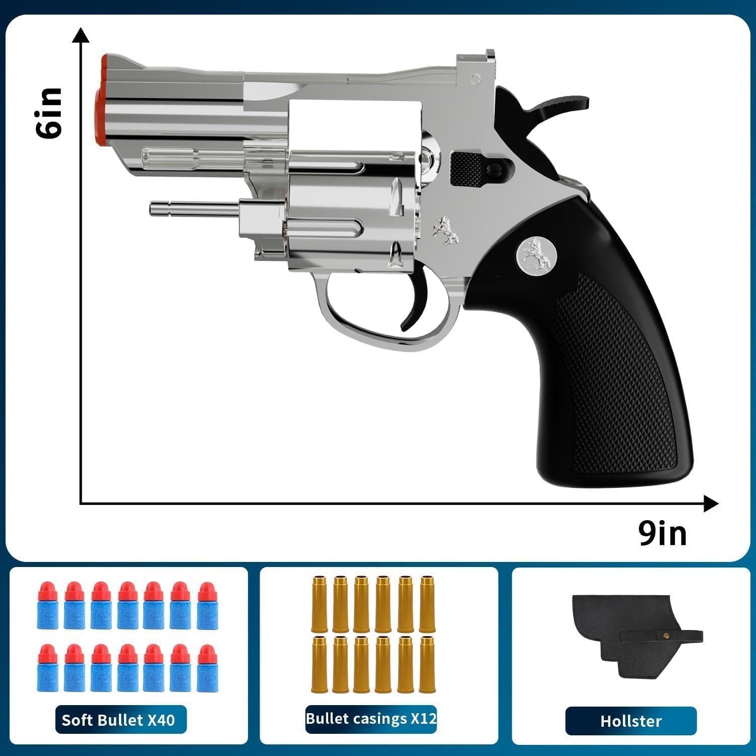 Revolver de Juguete Monochildoing con Balas Blandas 272g