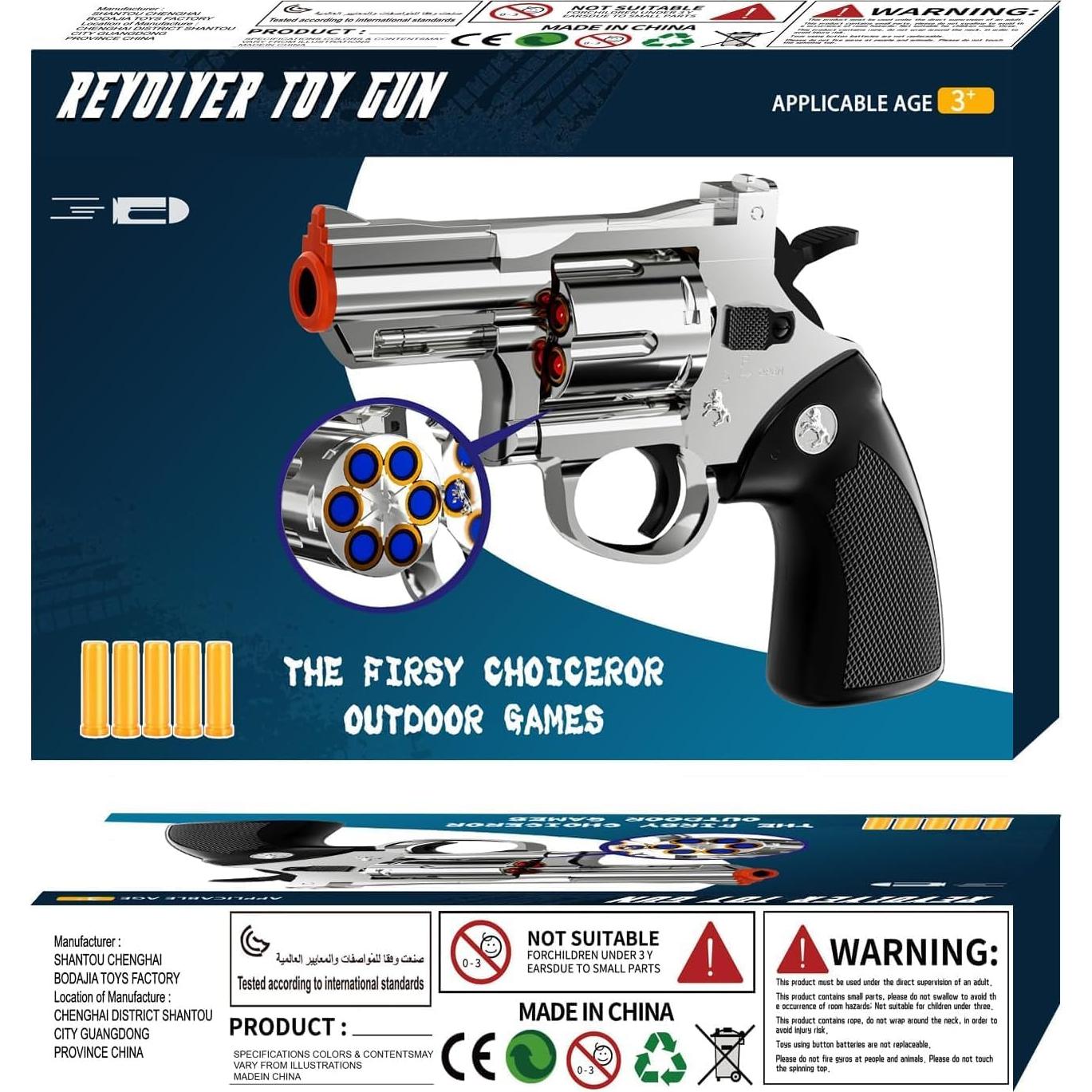 Revolver de Juguete Monochildoing con Balas Blandas 272g