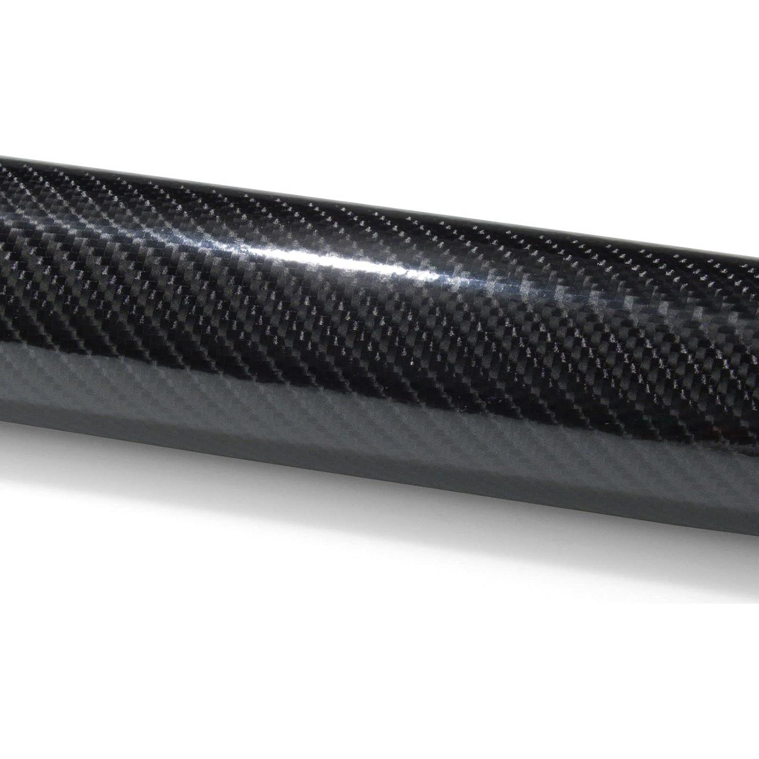 Vinilo Envoltura Texturizado EZAUTO 7D Fibra Carbono Negro 1.52x2.13m