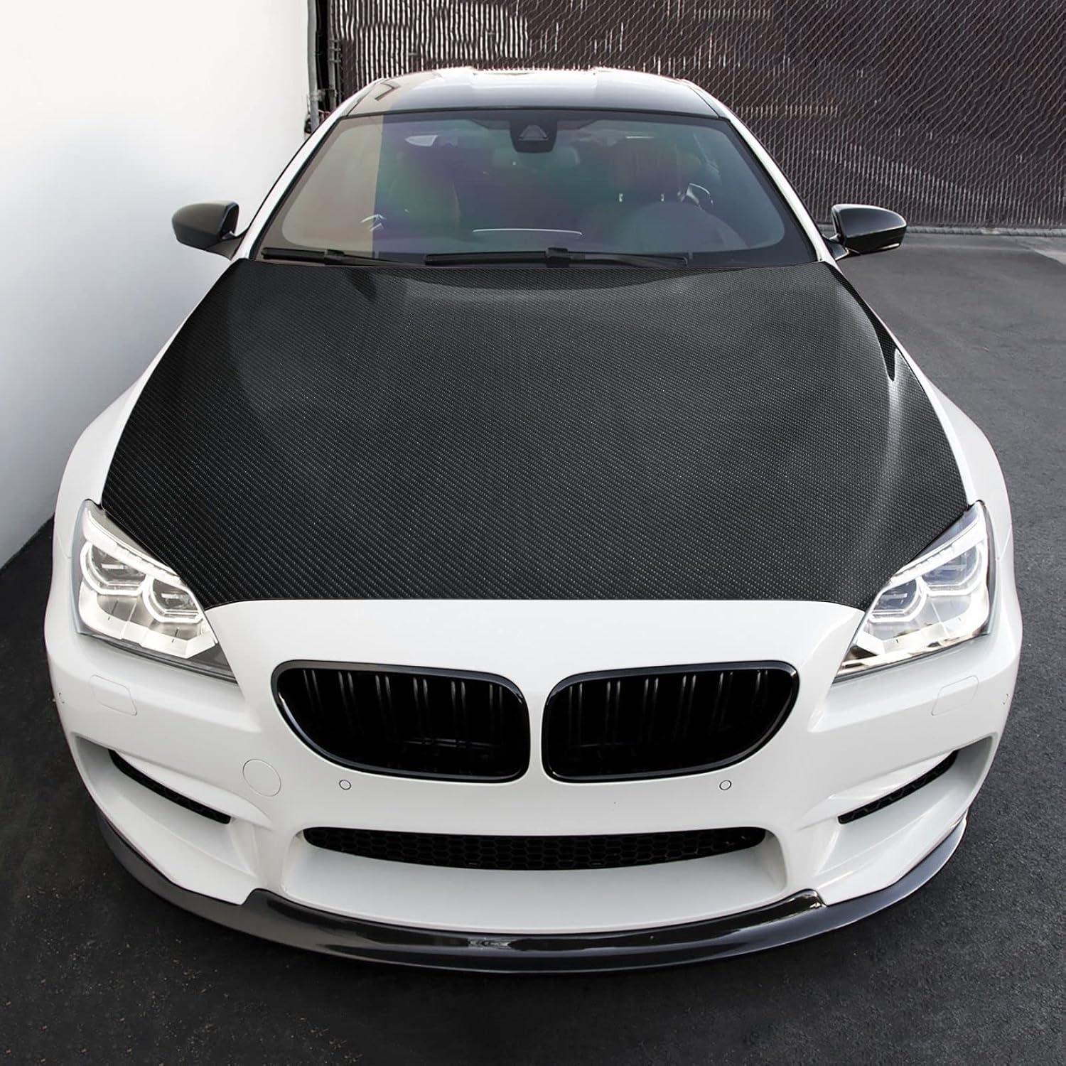 Vinilo Envoltura Texturizado EZAUTO 7D Fibra Carbono Negro 1.52x2.13m