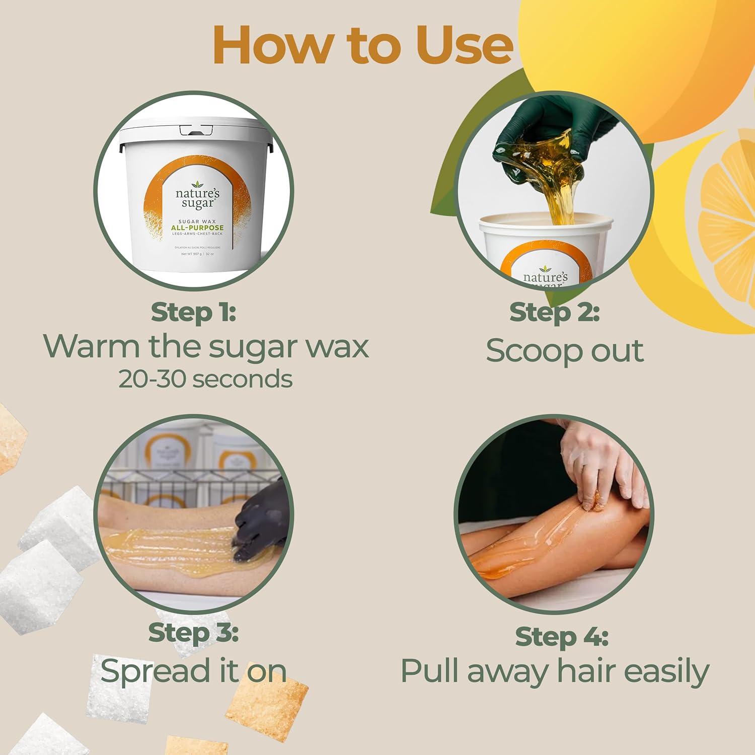 Cera de Azúcar Multiusos 907g - Vegana y Suave para Piel