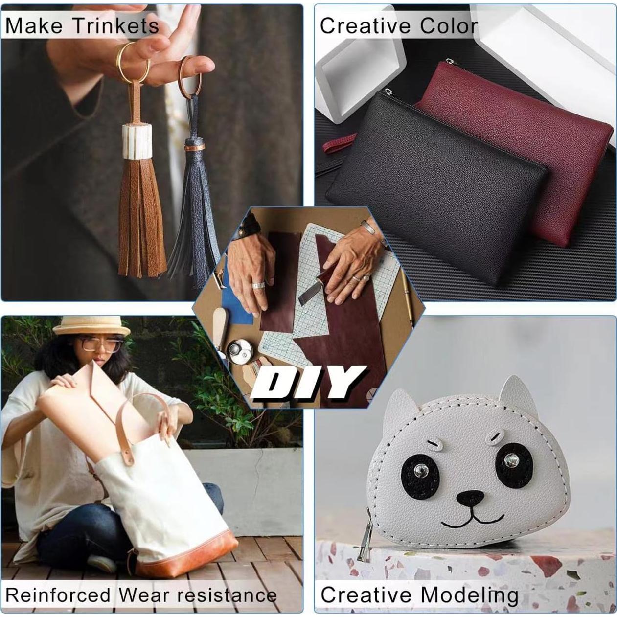 Parche de Reparación de Cuero Numola 7.62x10.16 cm Beige