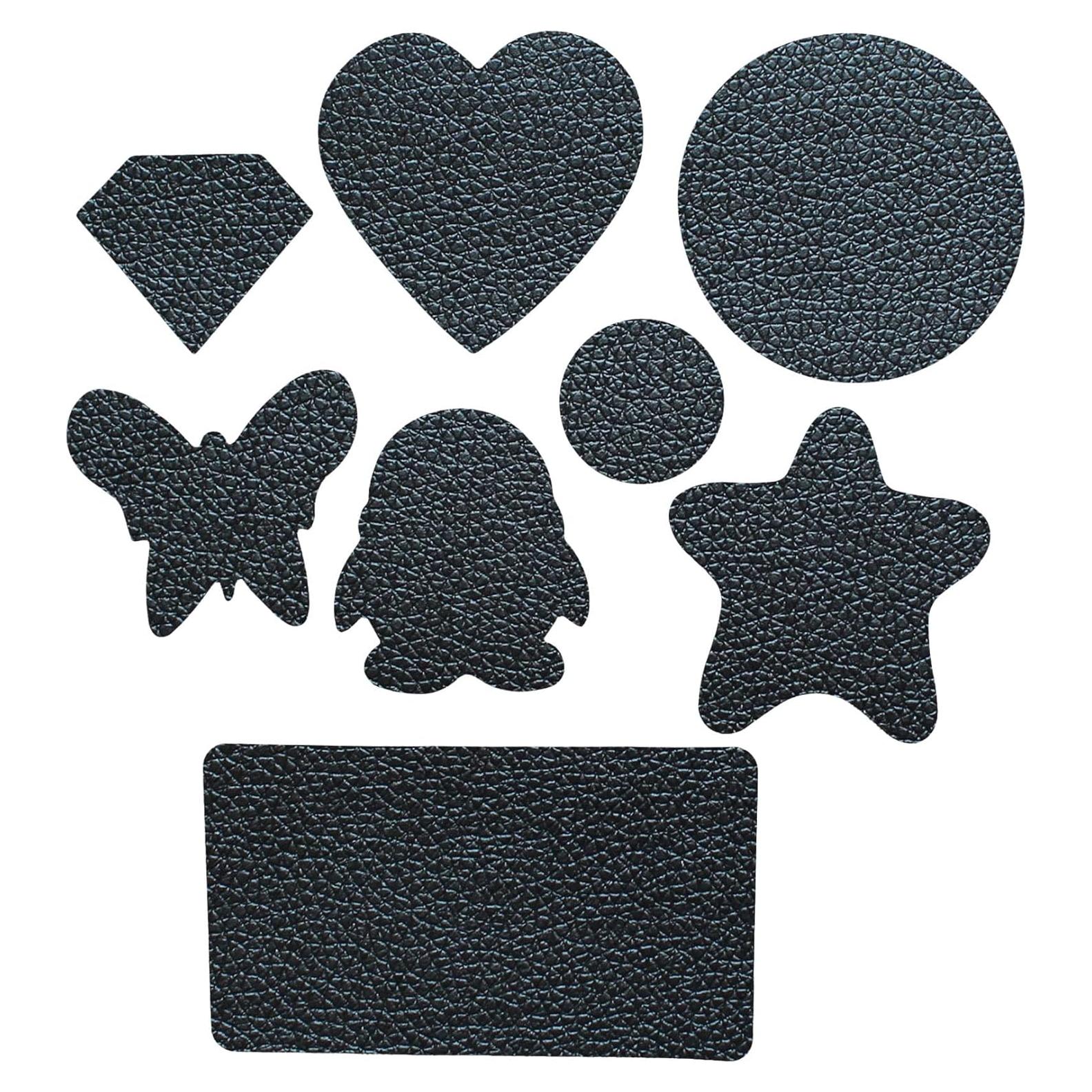 8 Parches de Reparación de Cuero Autoadhesivos Guokuai - Negro