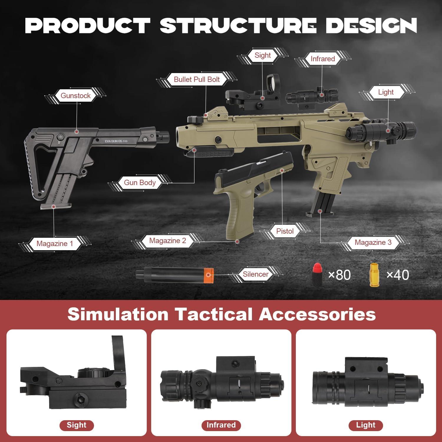 Pistola de Balas Blandas Spcozgil con Expulsión de Casquillos
