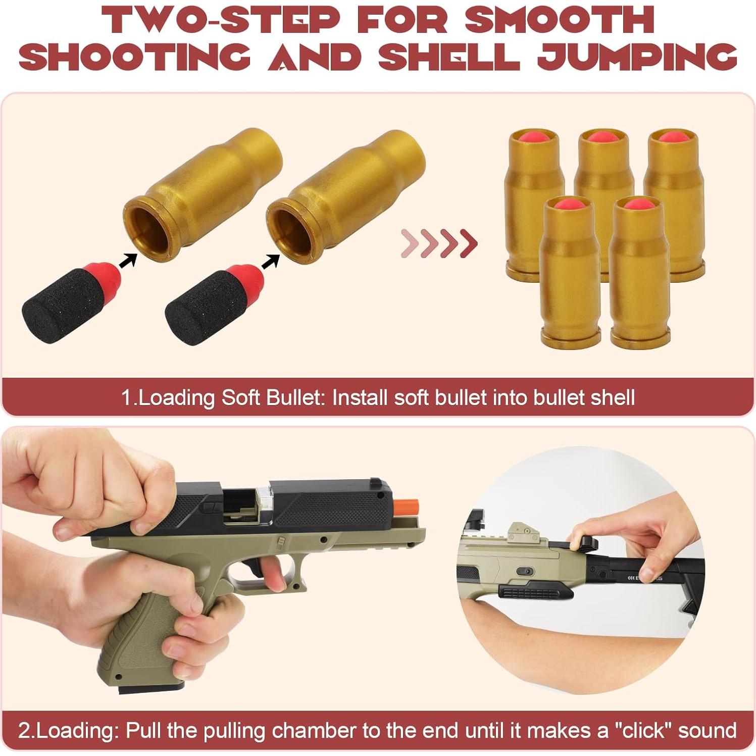 Pistola de Balas Blandas Spcozgil con Expulsión de Casquillos