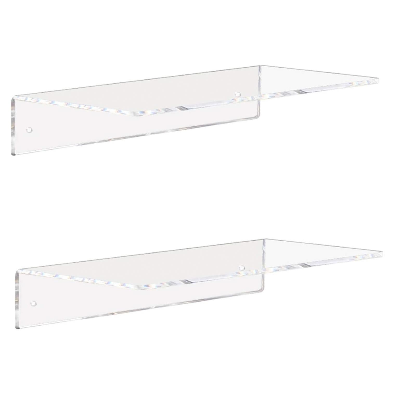 Estantes Flotantes Acrílicos Weiai 30.48x15.01 cm, Juego de 2
