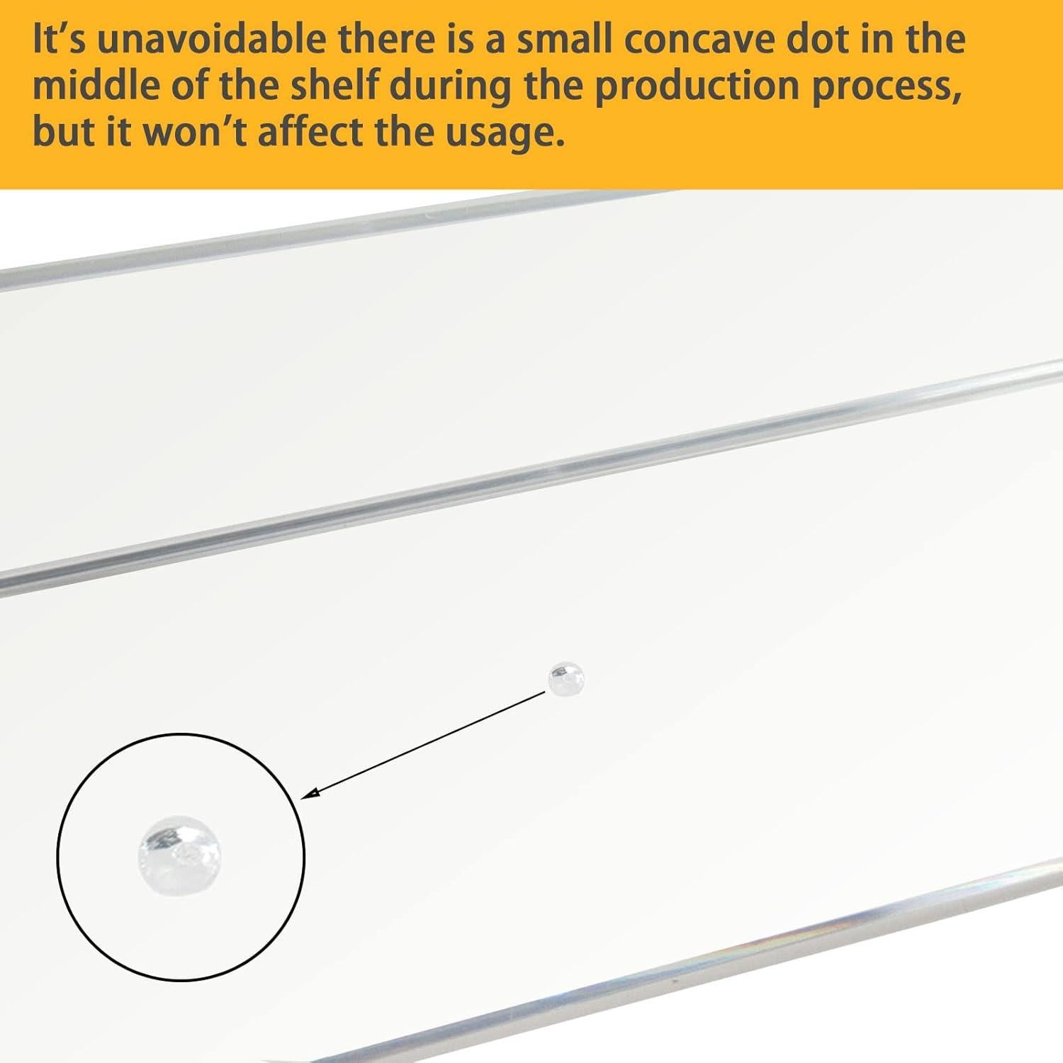 Estantes Flotantes Acrílicos Weiai 30.48x15.01 cm, Juego de 2