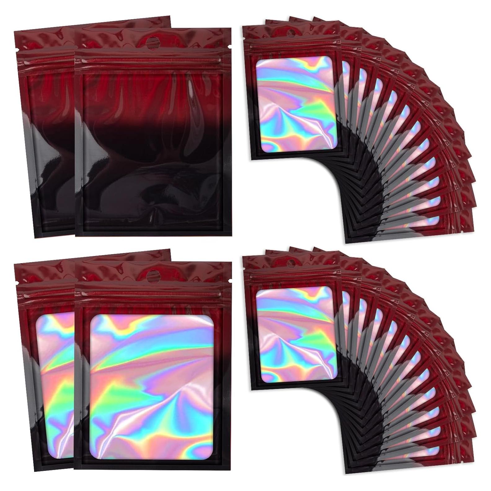 Bolsas de Empaque Reutilizables HOUSIM 100 Piezas Holográfico 8.9x11.9 cm