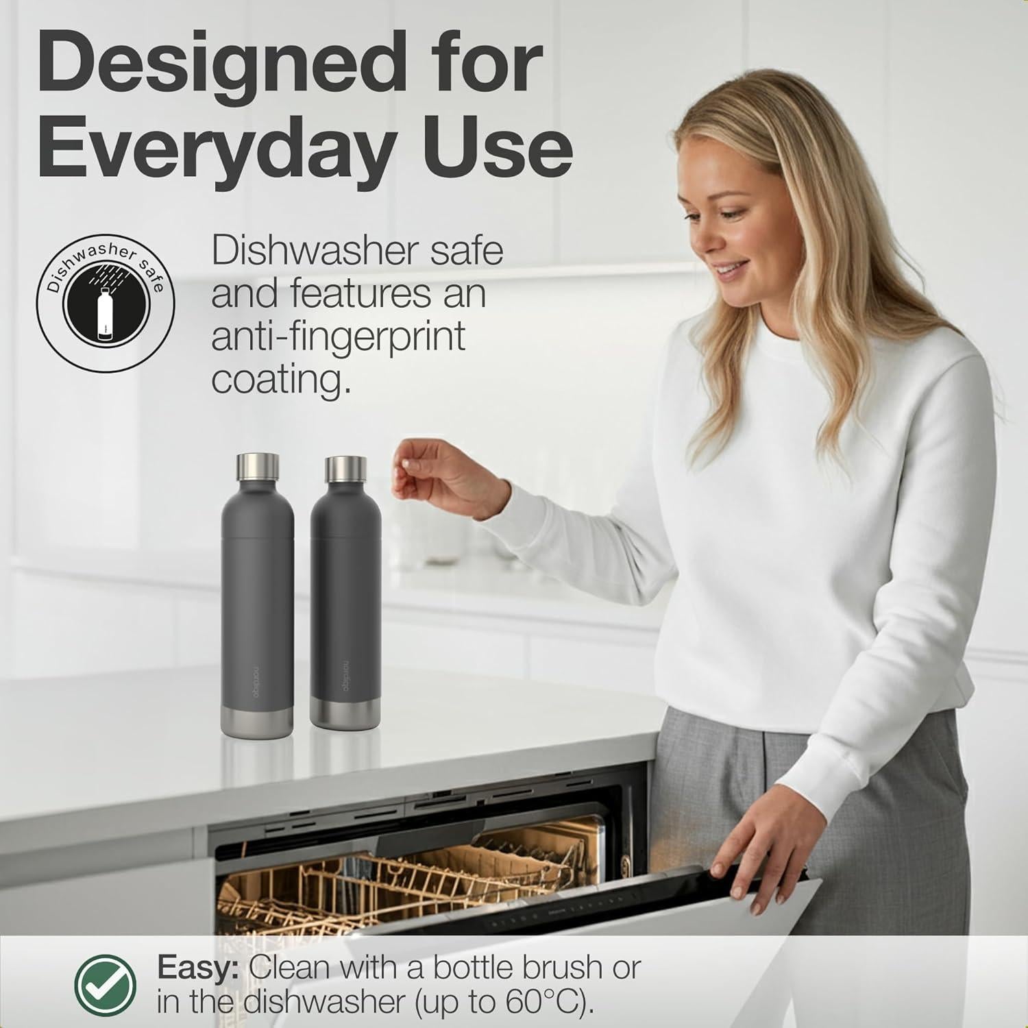 Botella de Acero Inoxidable Nordiqo 977 ml - Paquete de 2