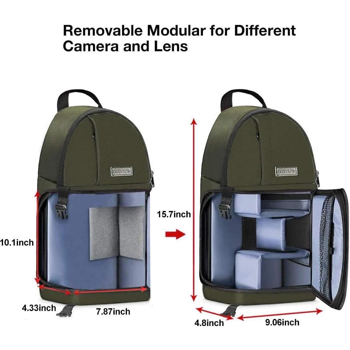 Bolsa de Mensajero MOSISO para Cámara DSLR/SLR/Mirrorless Verde