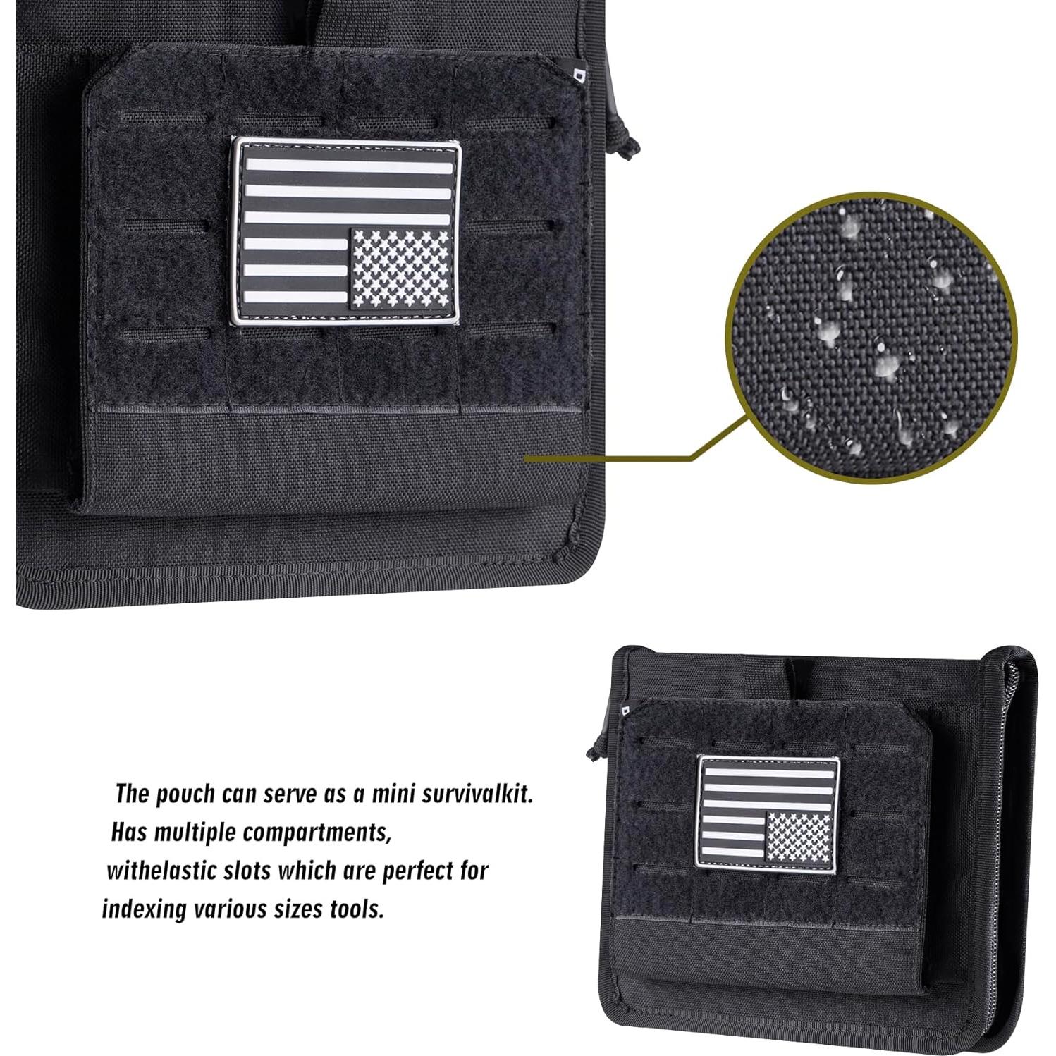 Bolsa Táctica Molle DCSZM Negra 21.8x19.3x3.2cm Nylon