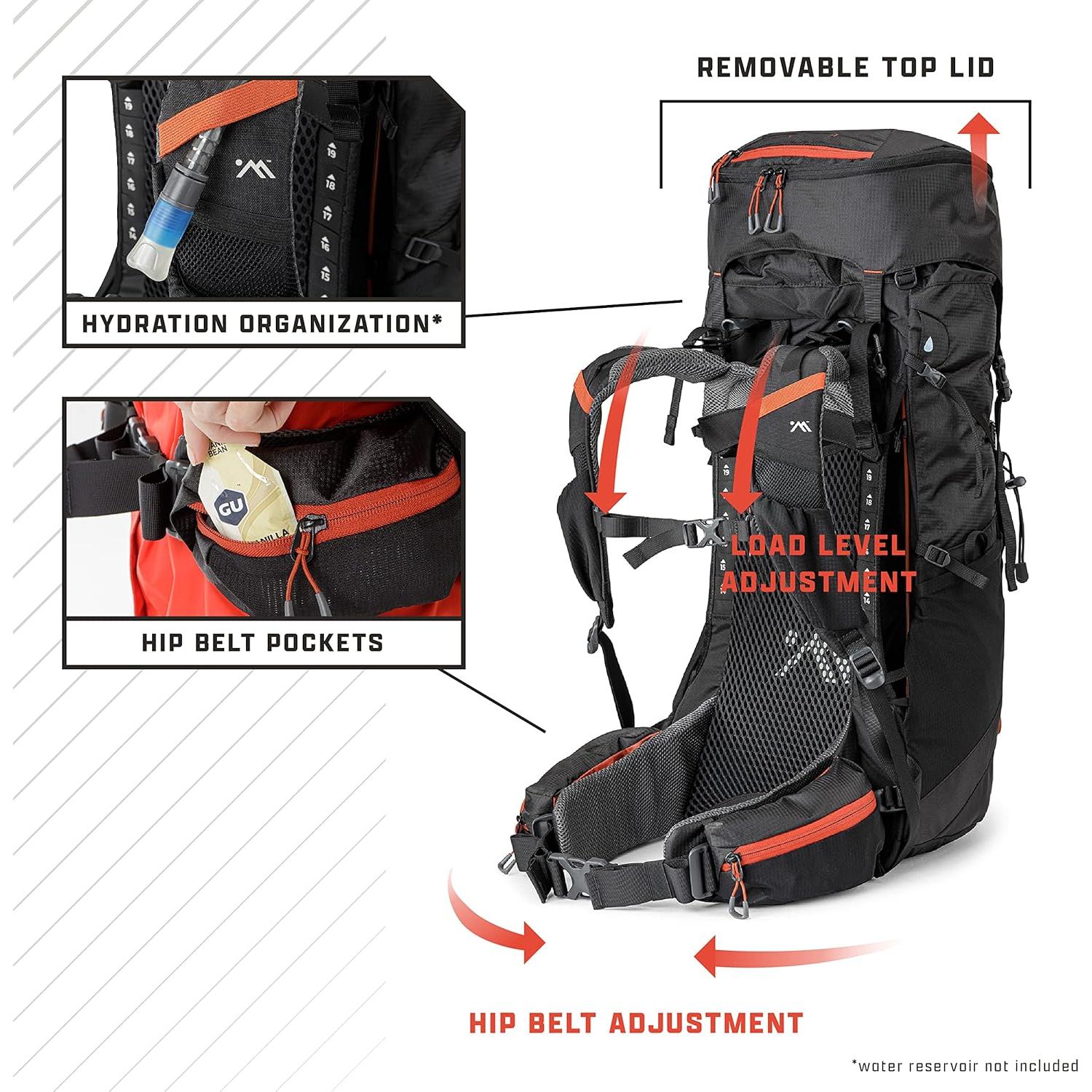 Mochila de Senderismo AMPEX 65L | Ligera y Ajustable