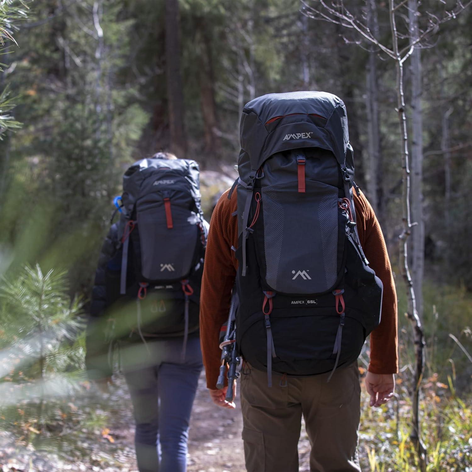 Mochila de Senderismo AMPEX 65L | Ligera y Ajustable