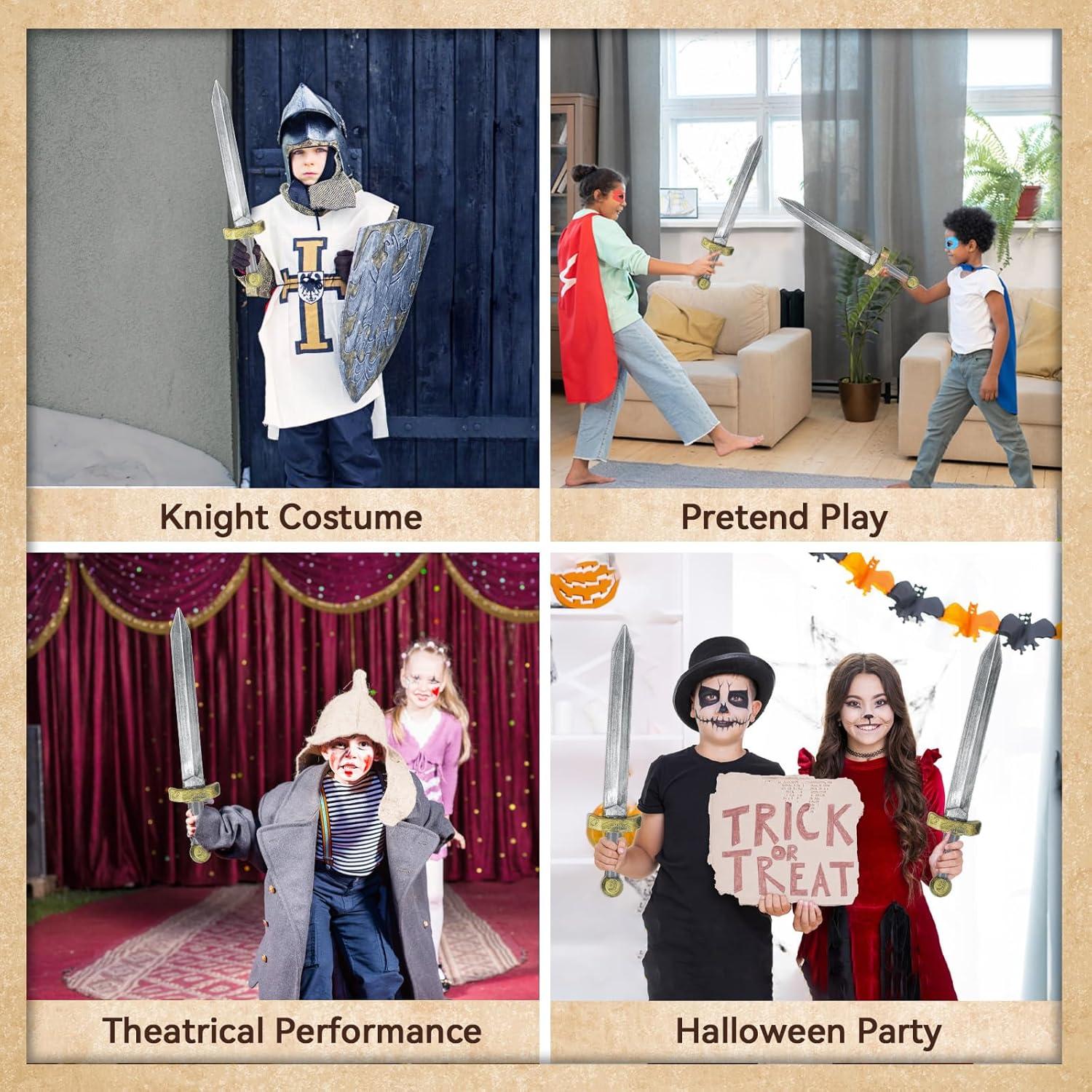 Set 2 Espadas de Juguete Romanas Plástico 48 cm para Niños