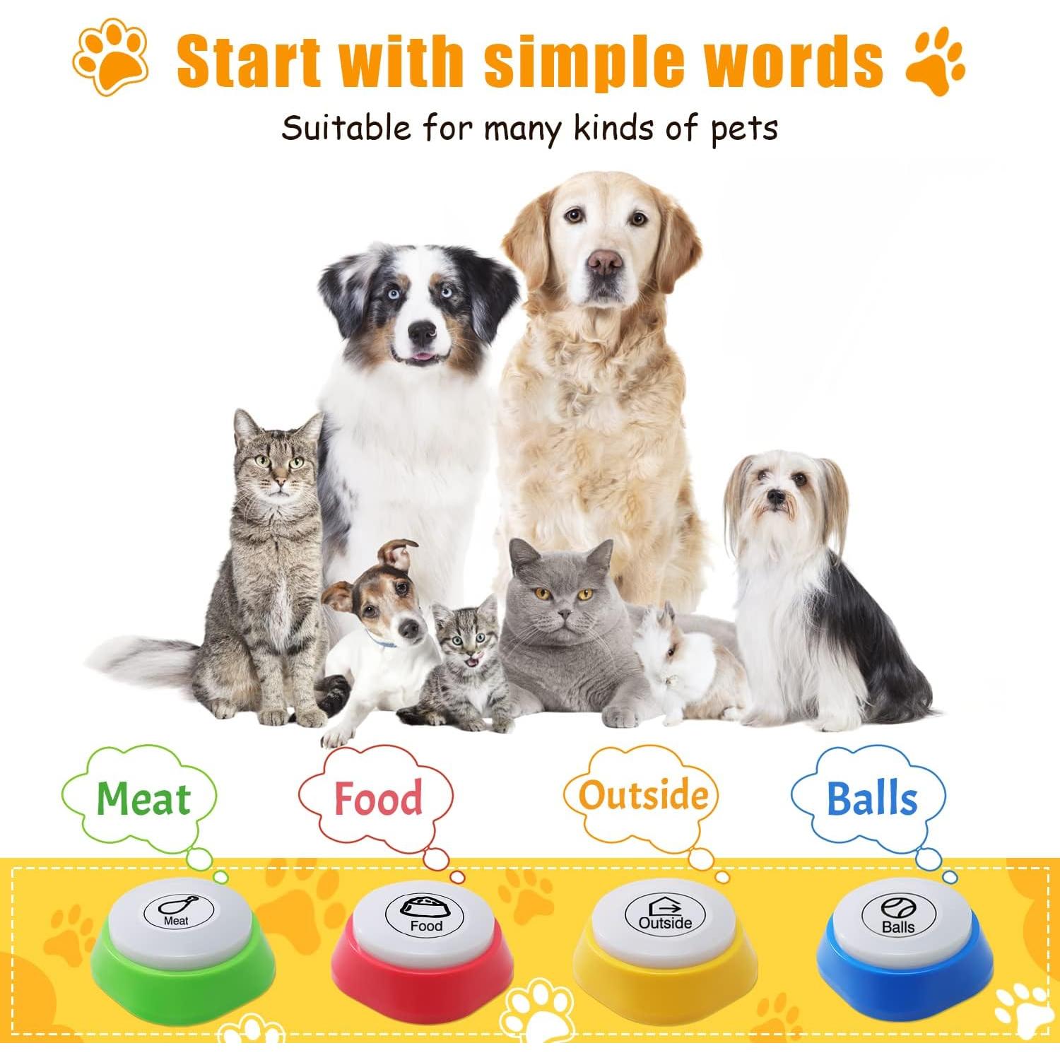 Botones de Comunicación para Perros Blanou - 4 Colores, Entrenamiento