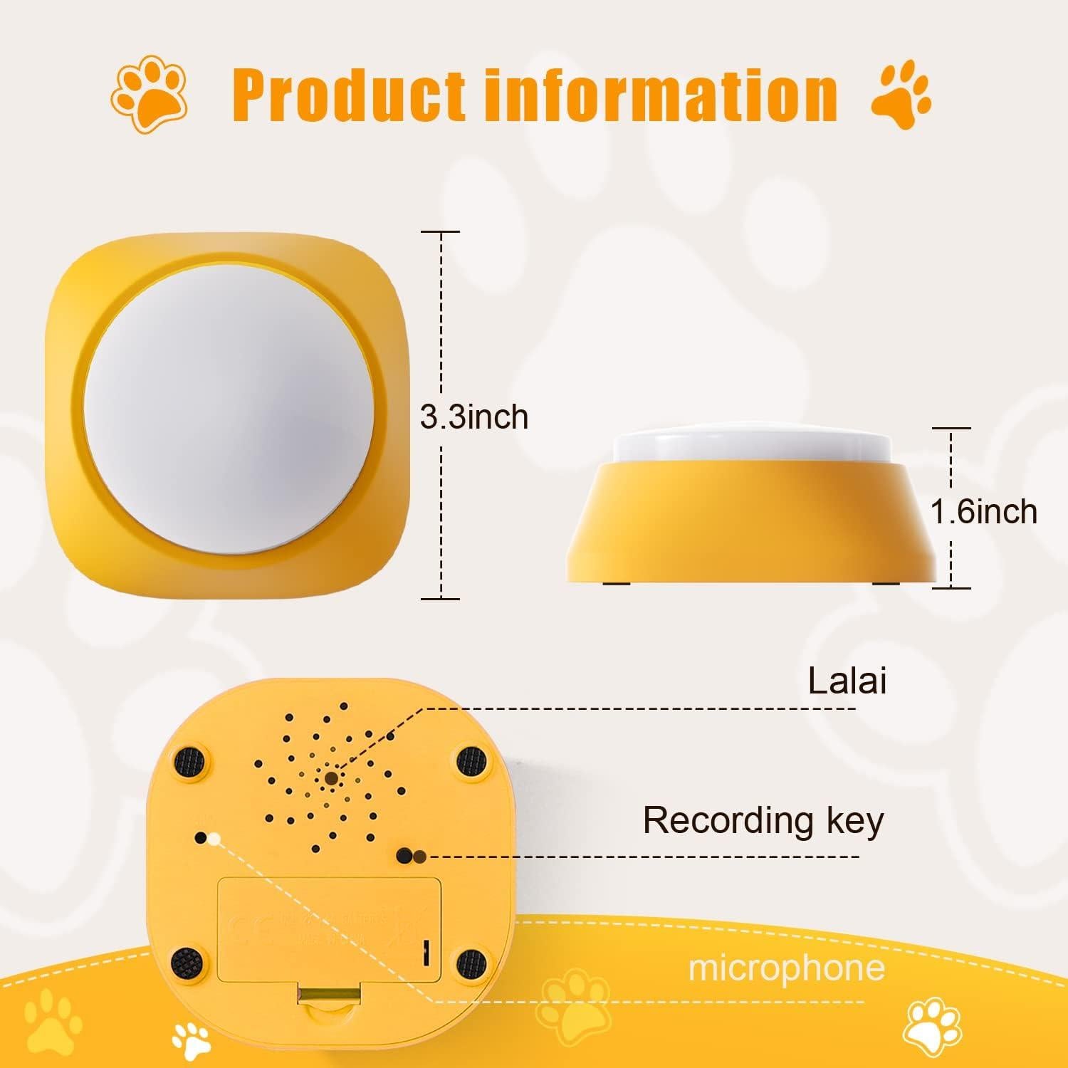 Botones de Comunicación para Perros Blanou - 4 Colores, Entrenamiento