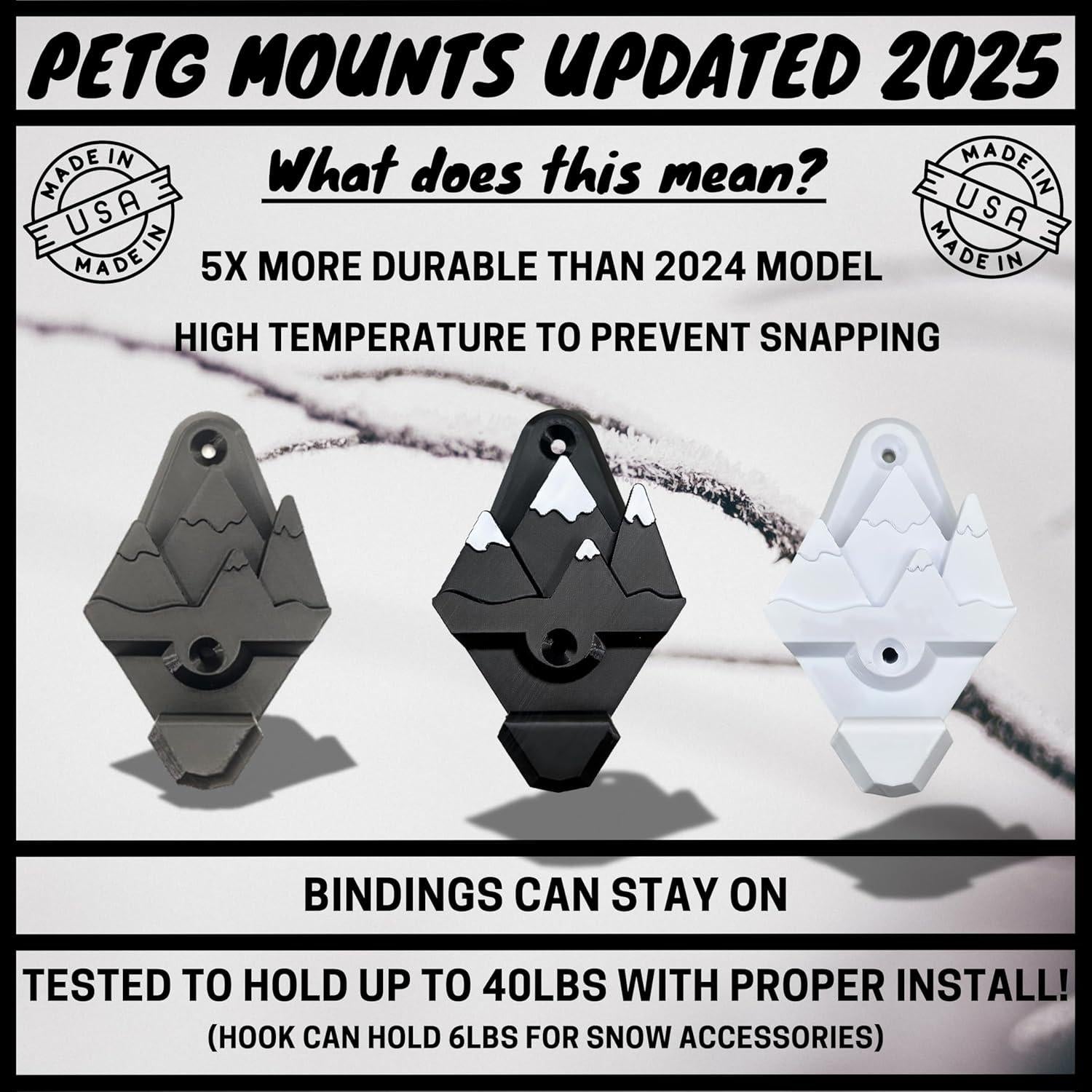 Soporte de Pared para Snowboard Impresión 3D Negro Universal